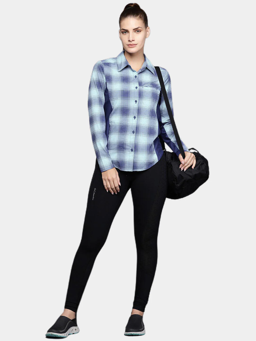 Columbia Women Blue Claudia Ridge LS Shirt - Image 11