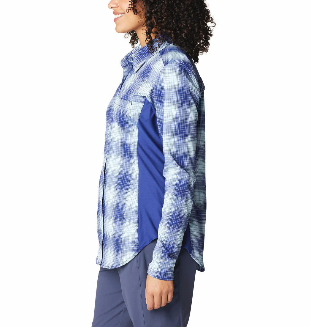 Columbia Women Blue Claudia Ridge LS Shirt - Image 2