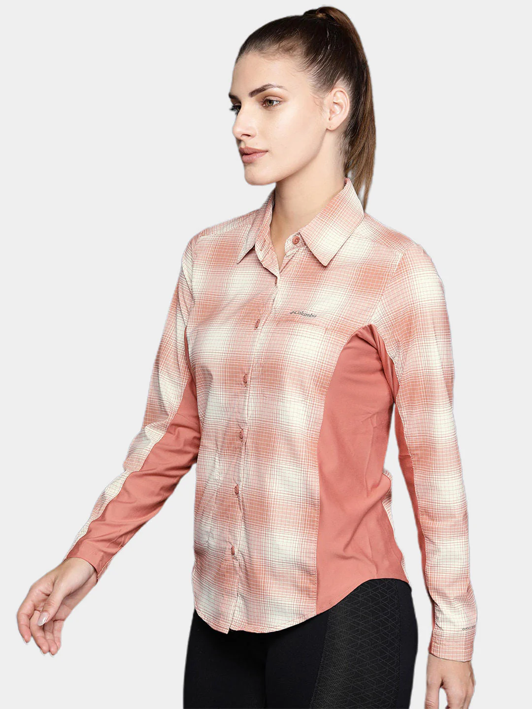 Columbia Women Red Claudia Ridge LS Shirt - Image 12
