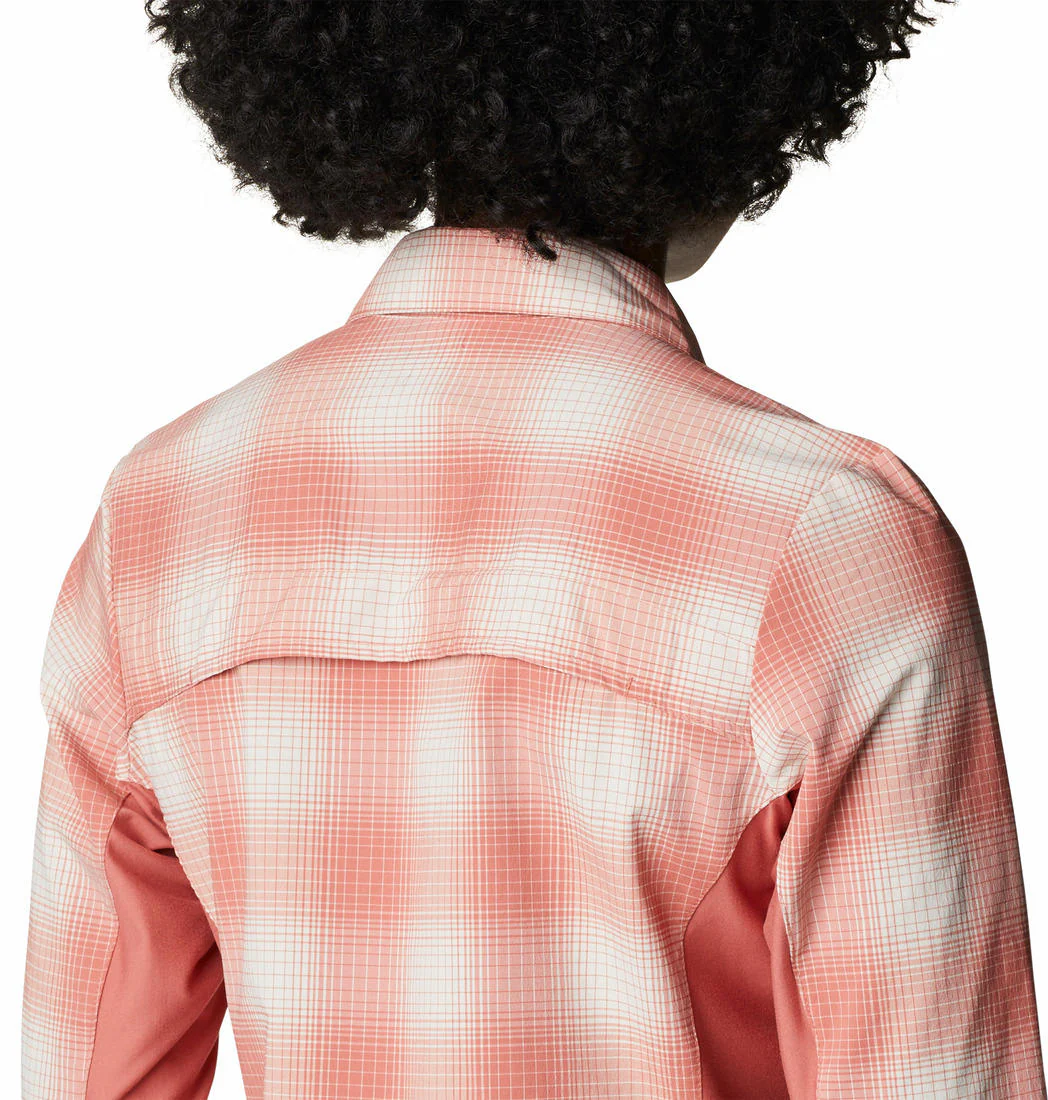 Columbia Women Red Claudia Ridge LS Shirt - Image 5