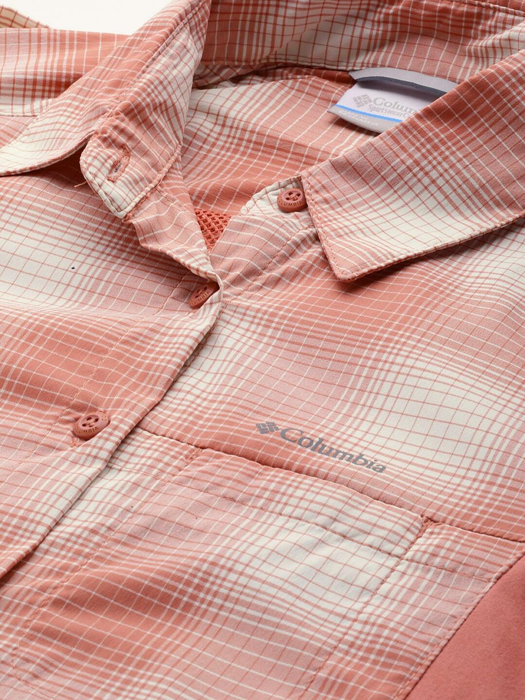 Columbia Women Red Claudia Ridge LS Shirt - Image 7