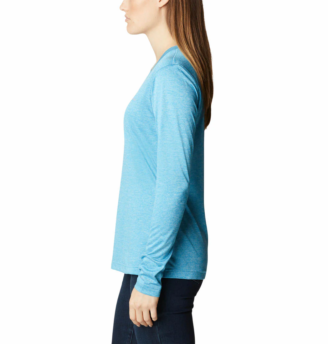 Columbia Women Blue Columbia Hike LS Shirt - Image 2