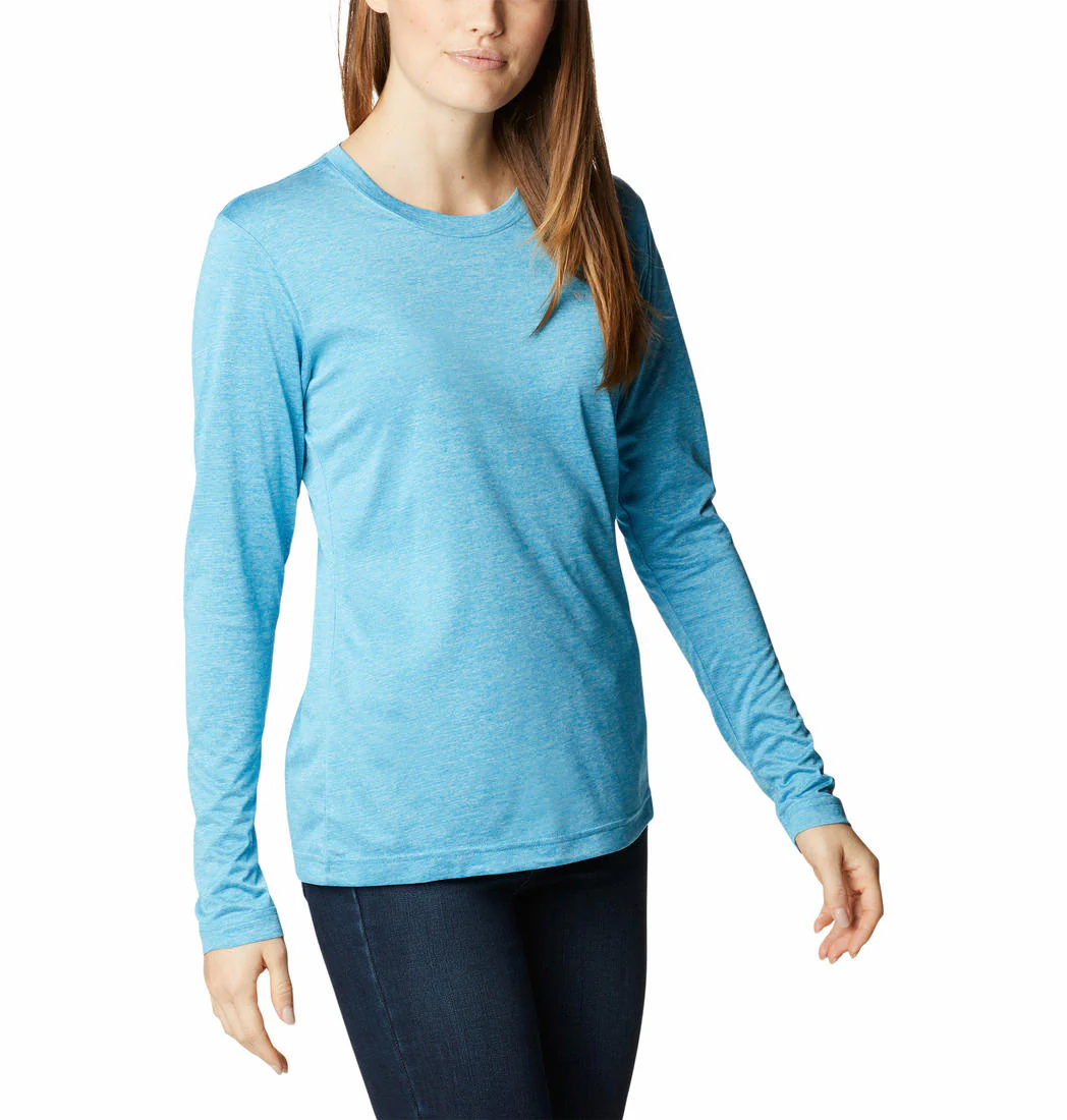 Columbia Women Blue Columbia Hike LS Shirt - Image 5