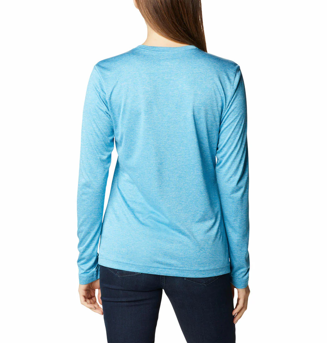 Columbia Women Blue Columbia Hike LS Shirt - Image 6
