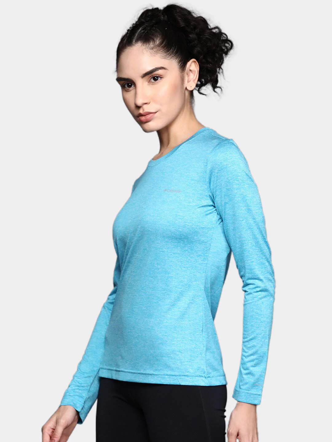 Columbia Women Blue Columbia Hike LS Shirt - Image 9