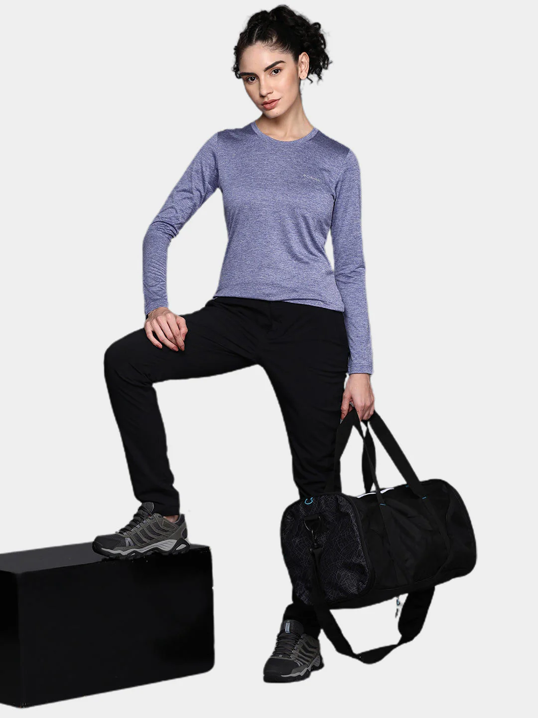 Columbia Women Blue Columbia Hike LS Shirt - Image 10