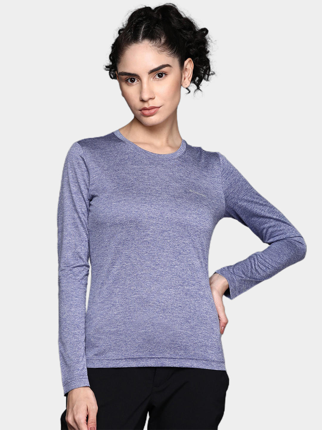 Columbia Women Blue Columbia Hike LS Shirt - Image 8