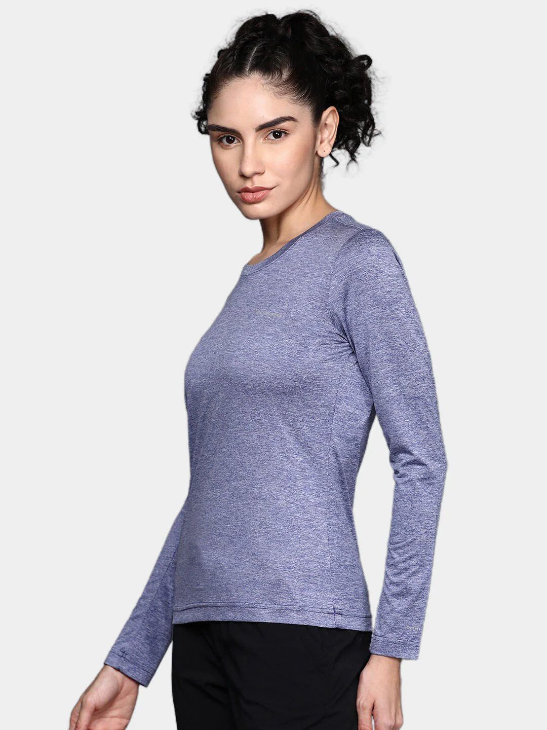 Columbia Women Blue Columbia Hike LS Shirt - Image 9