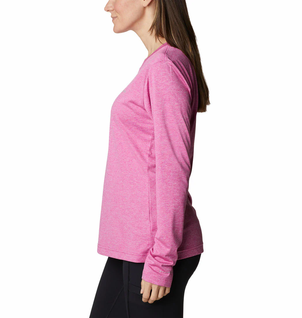 Columbia Women Pink Columbia Hike LS Shirt - Image 2