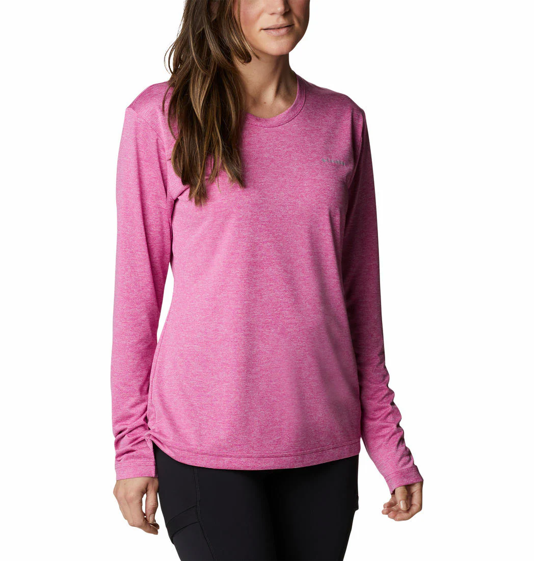 Columbia Women Pink Columbia Hike LS Shirt - Image 5