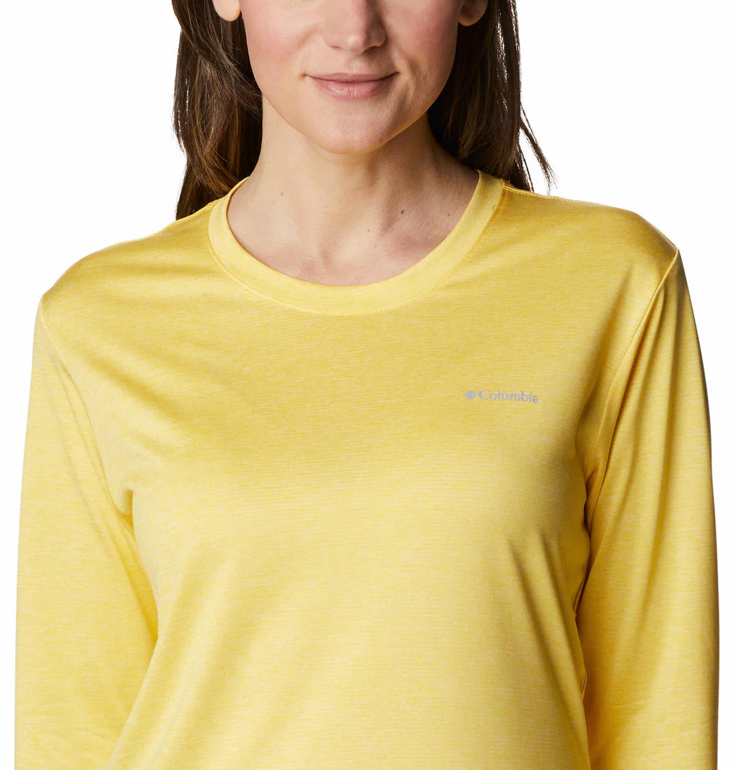 Columbia Women Yellow Columbia Hike LS Shirt - Image 4