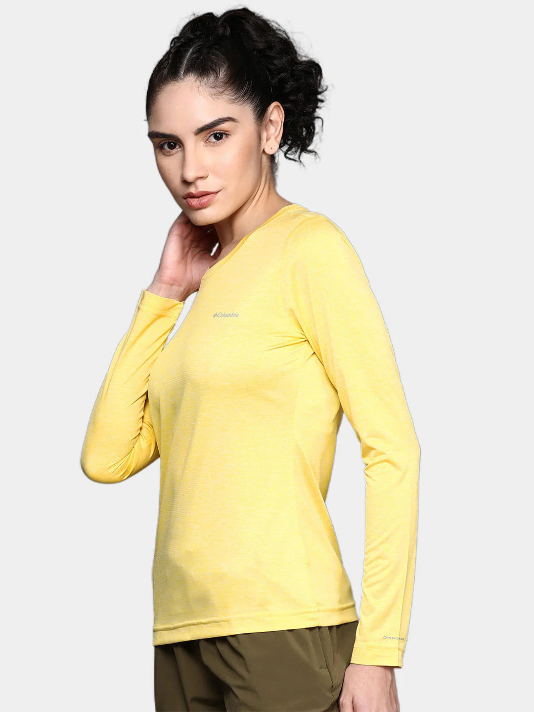 Columbia Women Yellow Columbia Hike LS Shirt - Image 9