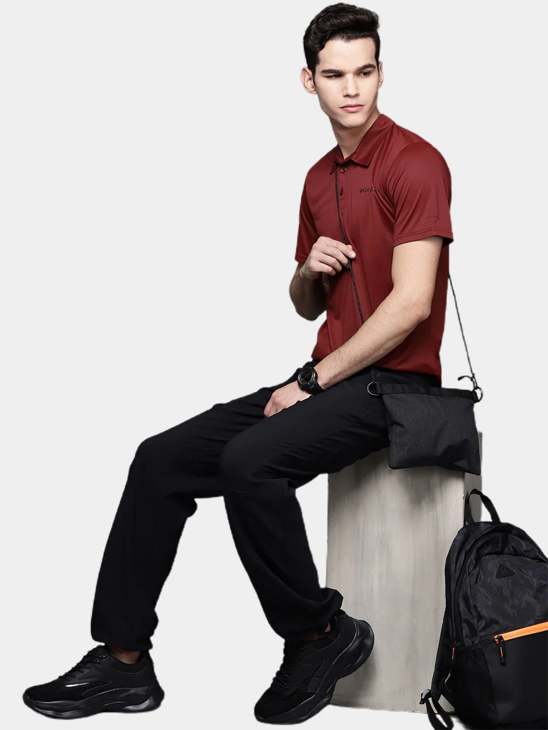 Columbia Men Red Columbia Hike Polo - Image 8