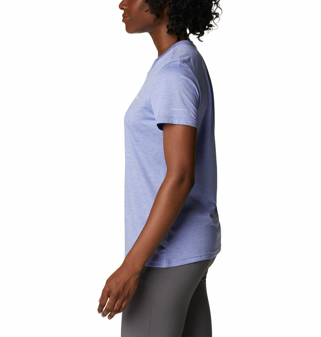 Columbia Women Purple Columbia Hike SS Crew - Image 2