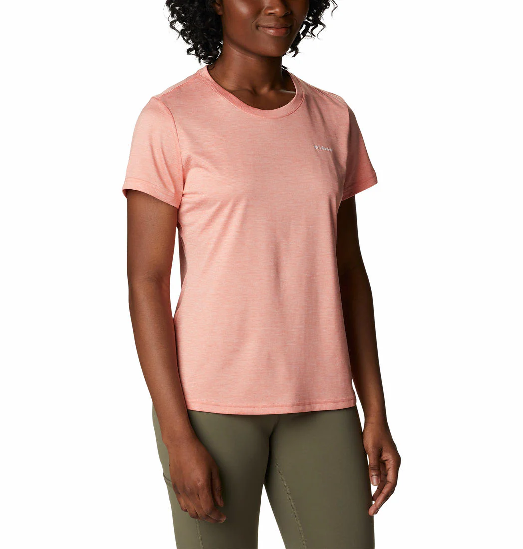 Columbia Women Peach Columbia Hike SS Crew - Image 5