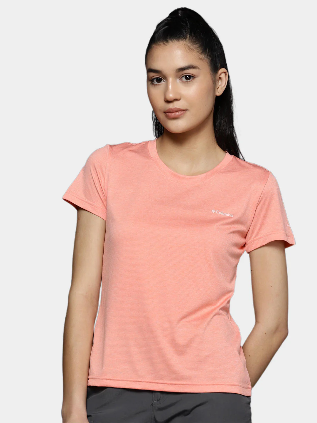 Columbia Women Peach Columbia Hike SS Crew - Image 8