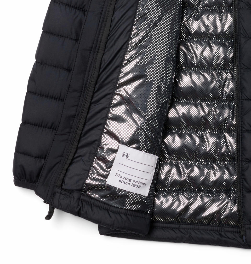 Columbia Kids Boys Black Powder Lite II Hooded Jacket - Image 3