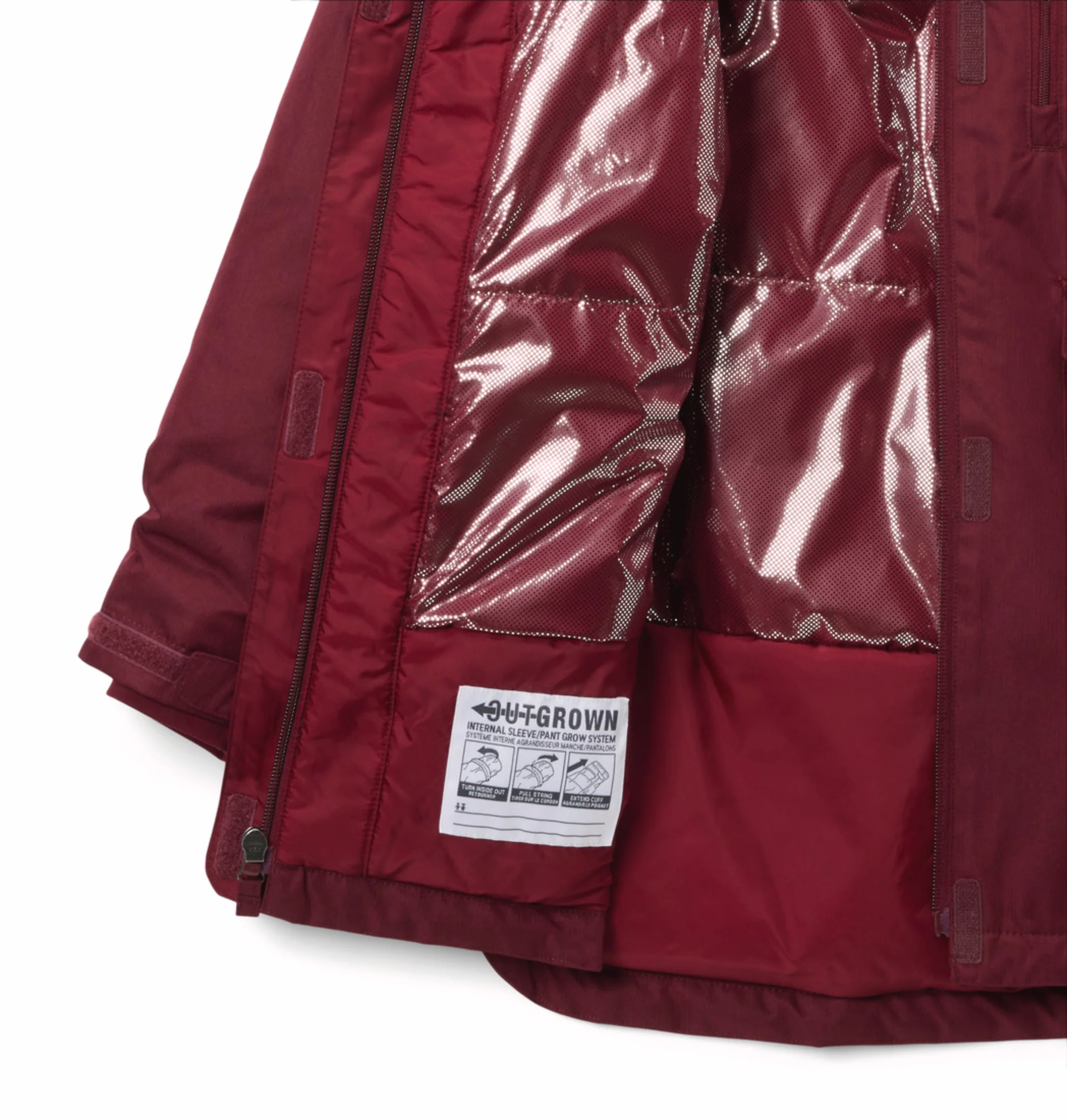 Columbia Kids Girls Maroon OmniHeat Reflective Suttle Mountain II Insulated Jacket - Image 5