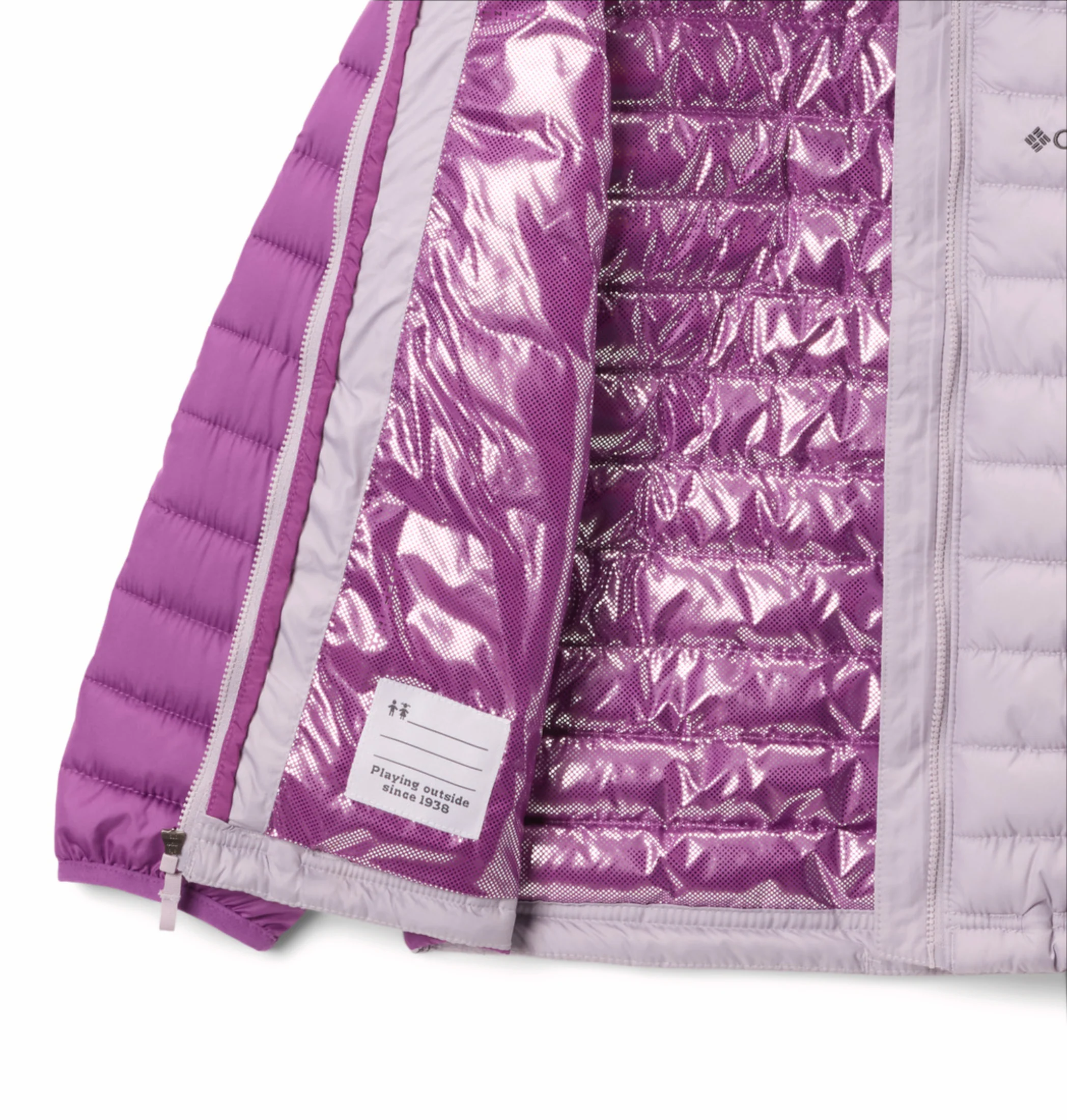 Columbia Kids Girls Purple OmniHeat Reflective Powder Lite II Down Jacket - Image 5