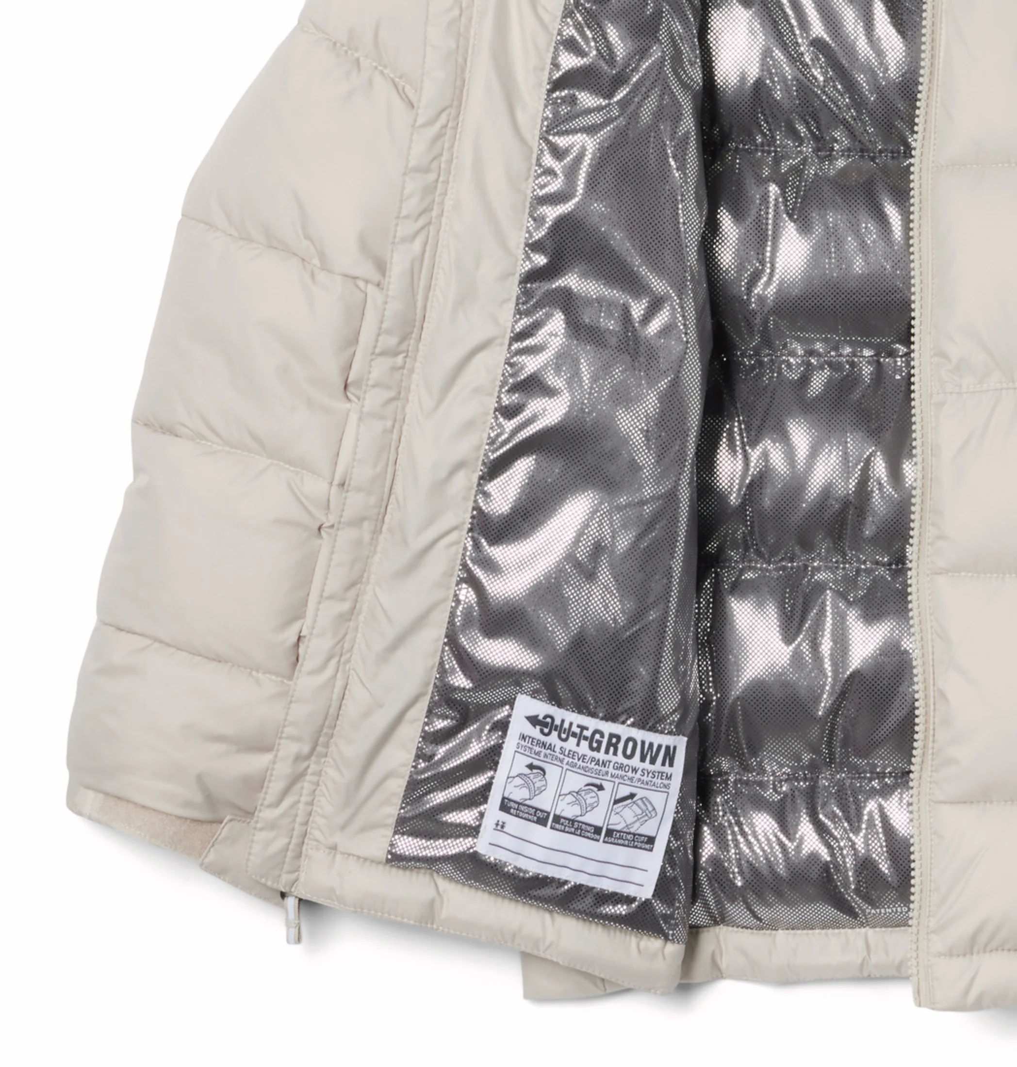 Columbia Kids Unisex Beige OmniHeat Reflective Pike Lake II Down Jacket - Image 5