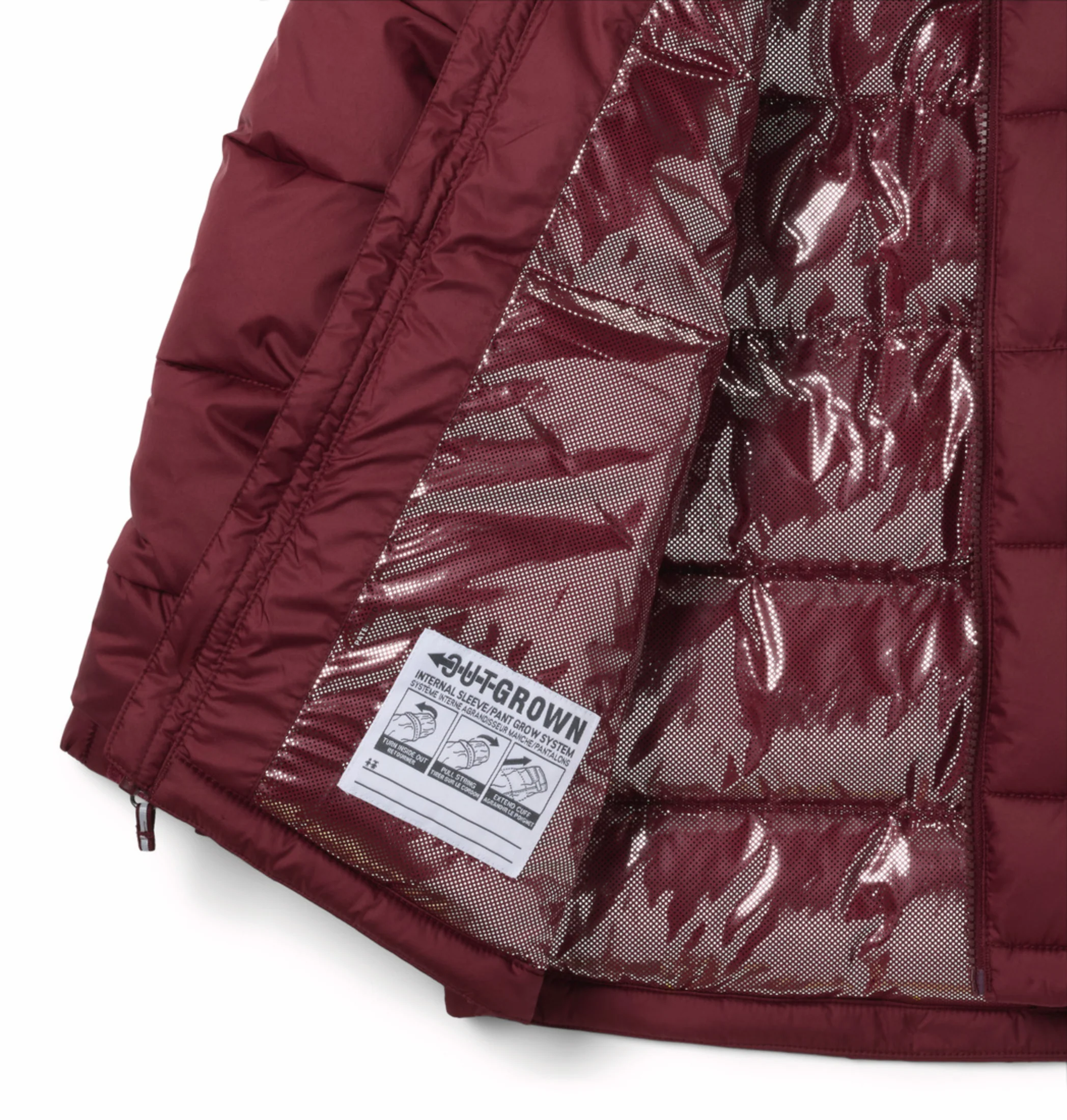 Columbia Kids Unisex Maroon OmniHeat Reflective Pike Lake II Down Jacket - Image 5