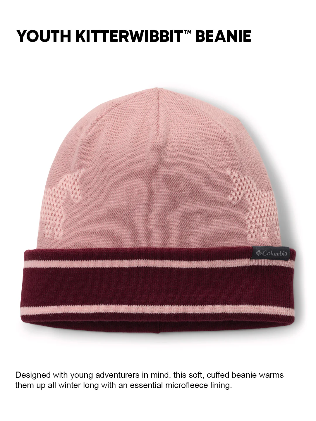 Columbia Kids Unisex Pink  Kitterwibbit Beanie - Image 2
