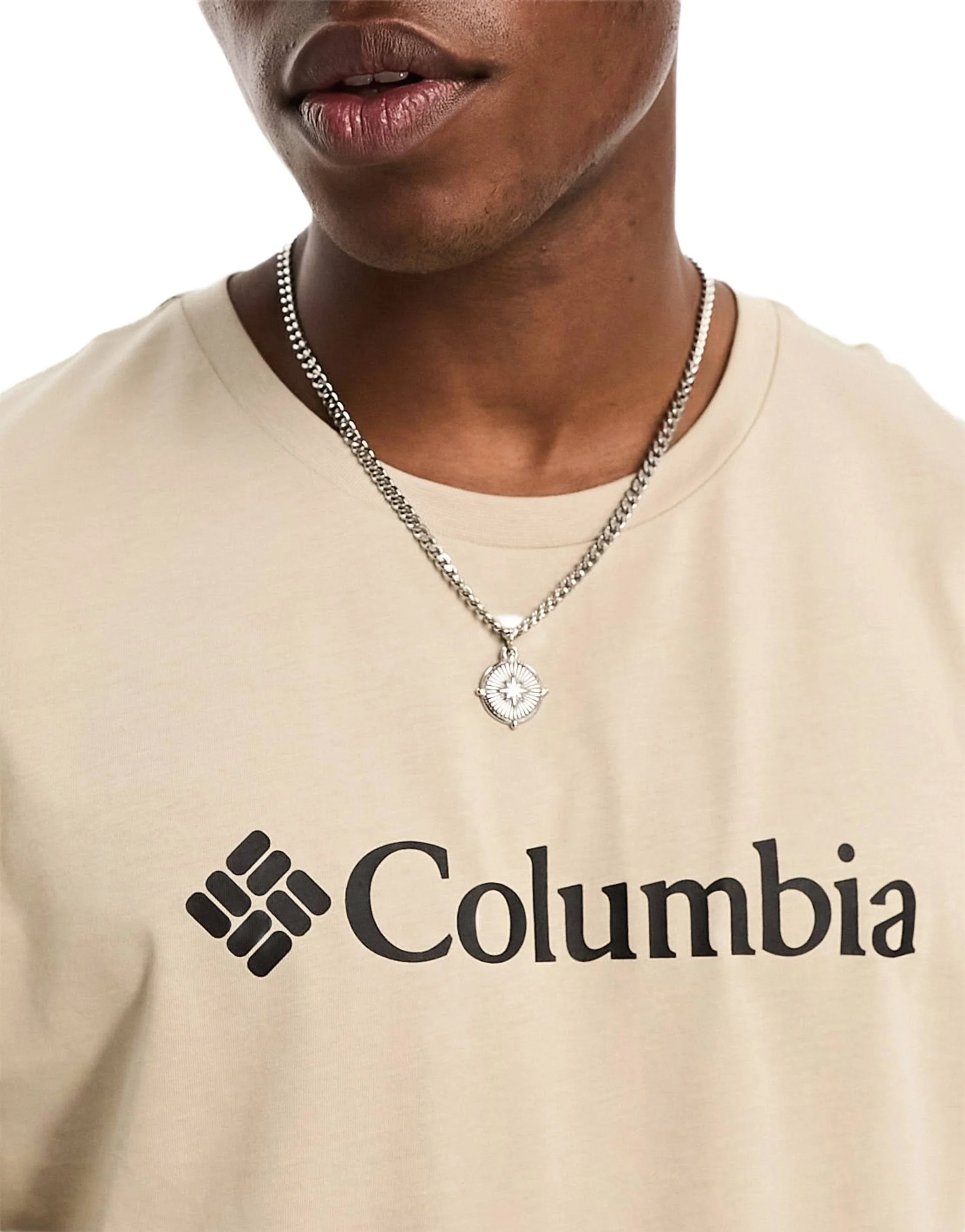 Columbia Men Beige CSC Basic Logo Tshirt - Image 3