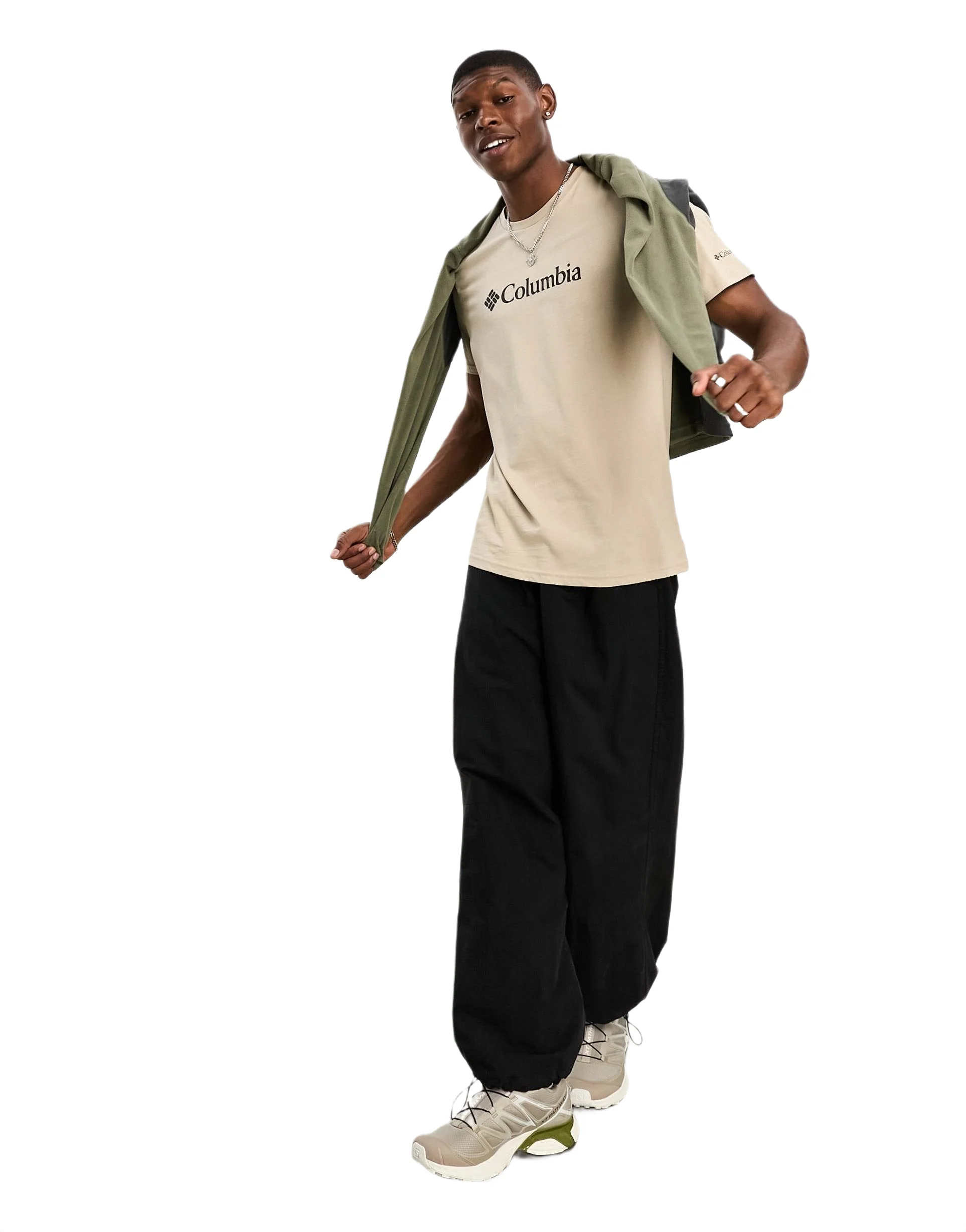 Columbia Men Beige CSC Basic Logo Tshirt - Image 4