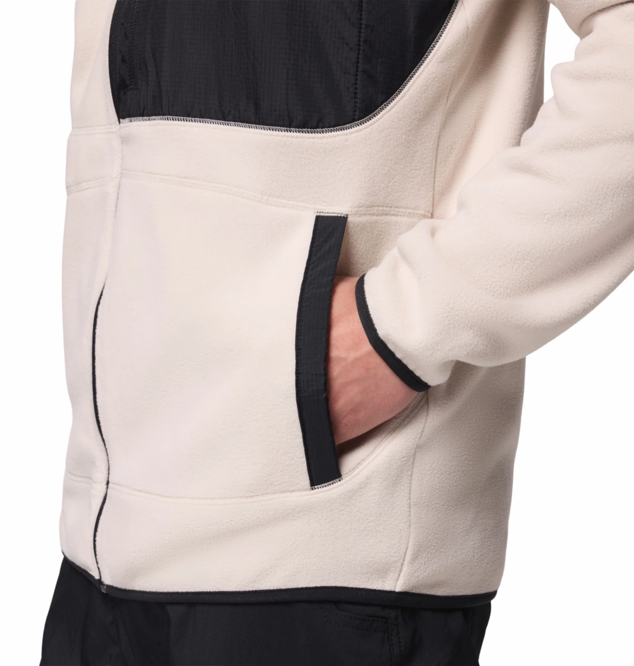 Columbia Men Beige Fast Trek Overlay Fleece Jacket - Image 9