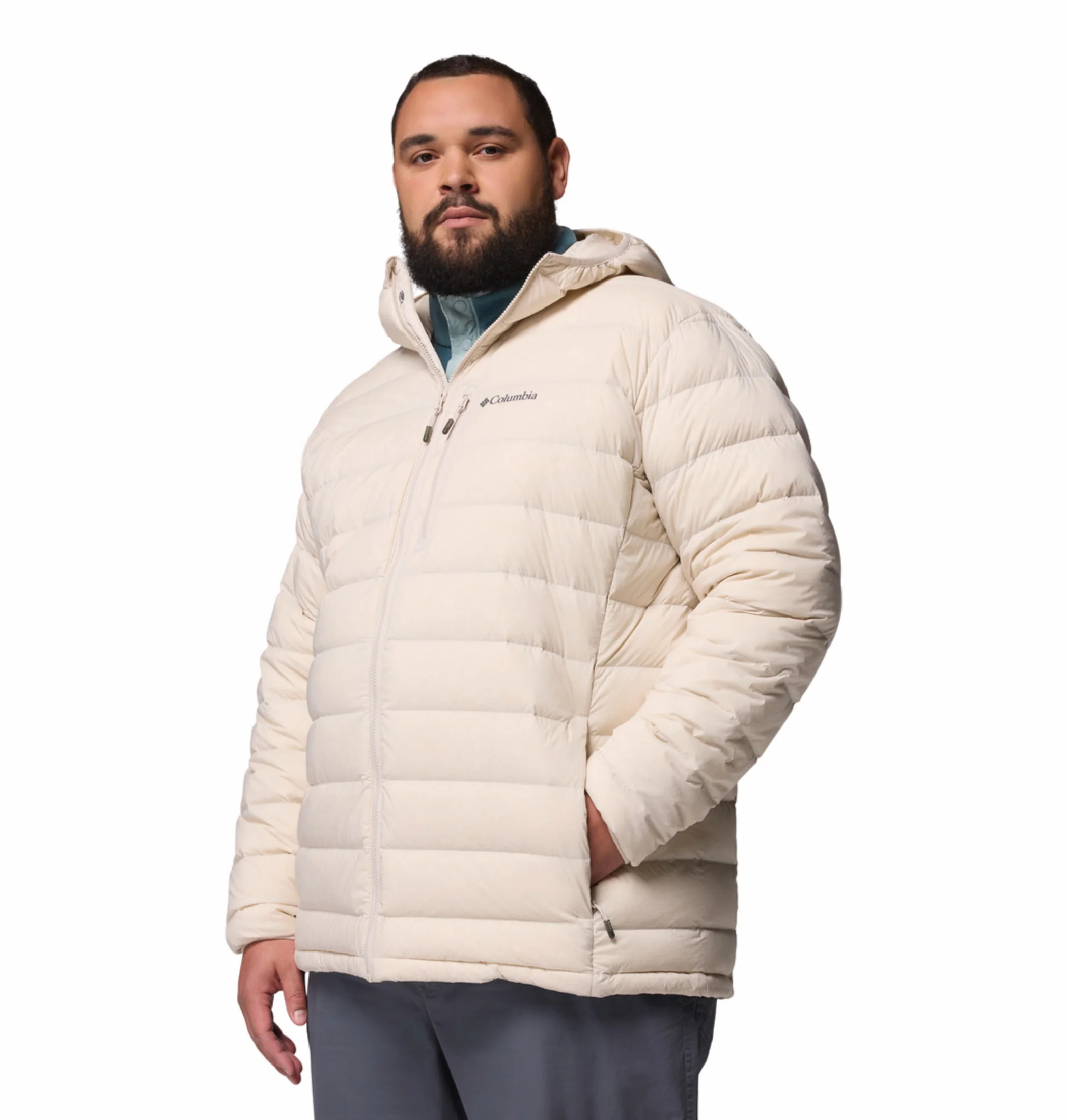 Columbia Men Beige HEAT SEAL Drift Peak Stretch Down Jacket - Image 5
