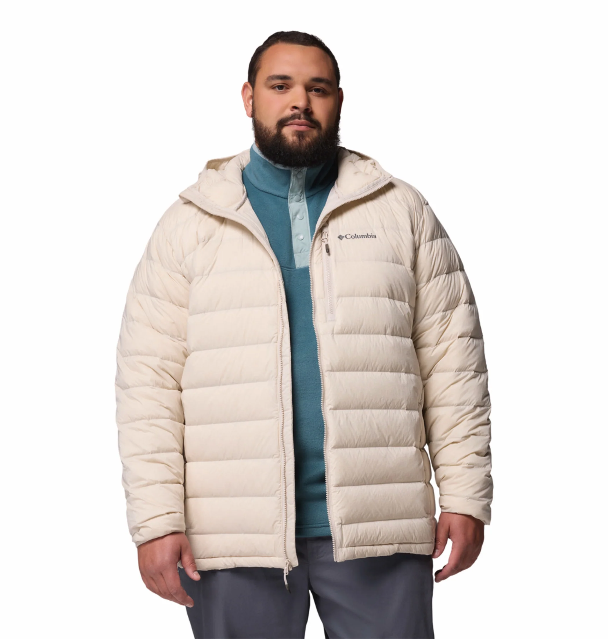 Columbia Men Beige HEAT SEAL Drift Peak Stretch Down Jacket - Image 7