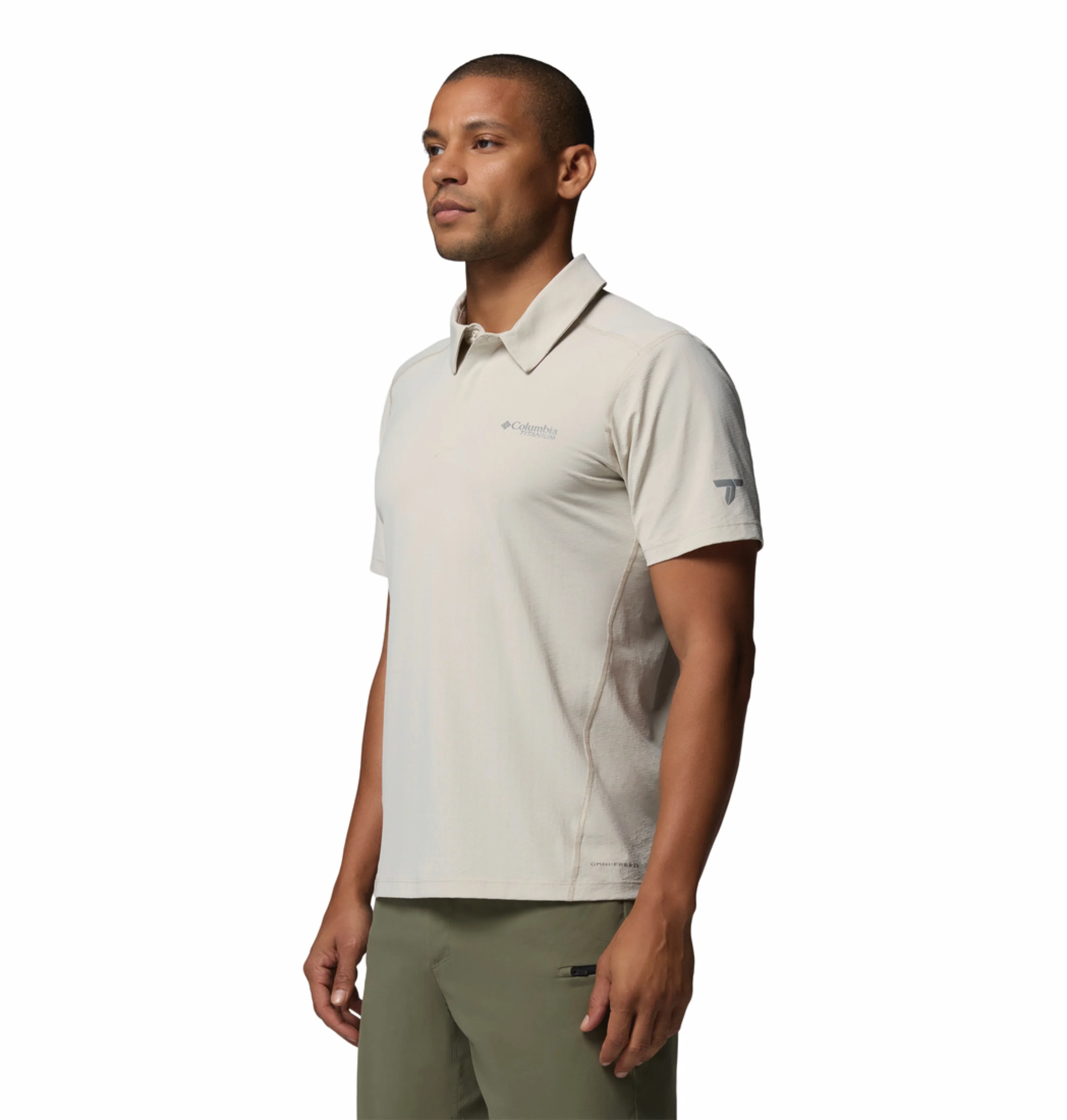 Columbia Men Beige Omni-Freeze Diamond Peak Pro Polo Tshirt - Image 5