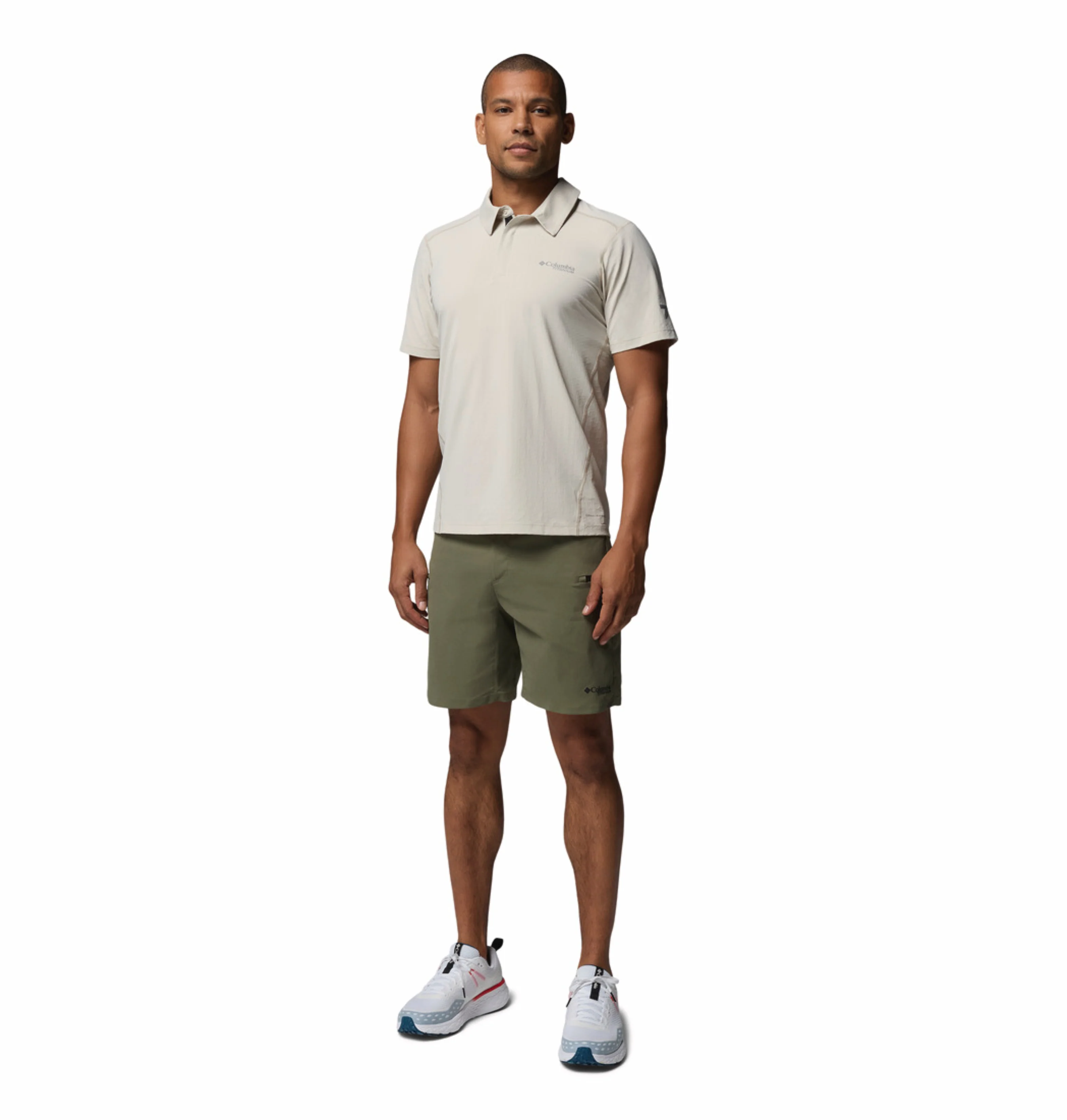 Columbia Men Beige Omni-Freeze Diamond Peak Pro Polo Tshirt - Image 6