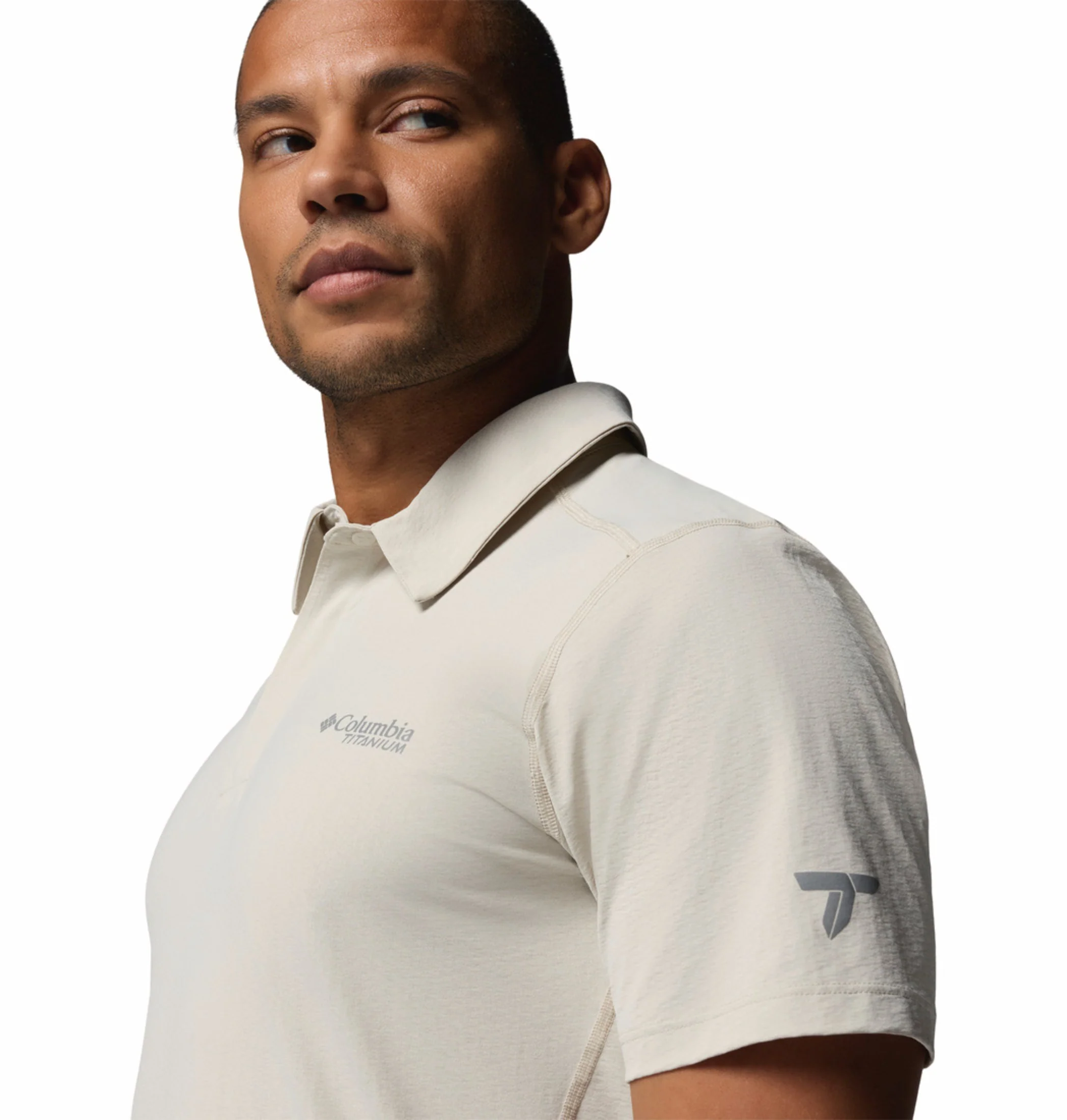 Columbia Men Beige Omni-Freeze Diamond Peak Pro Polo Tshirt - Image 9