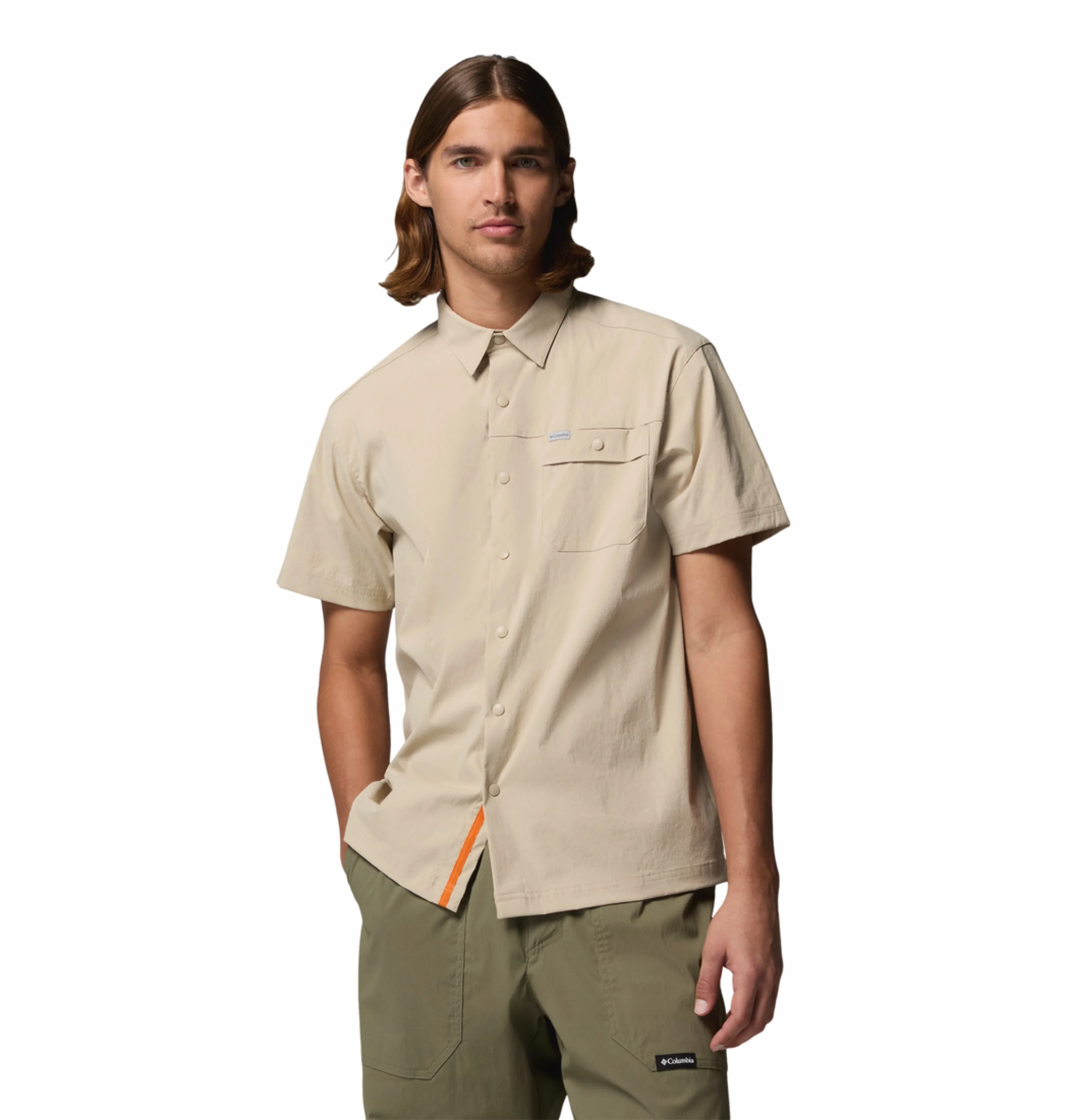 Columbia Men Beige Omni-Shade Landroamer Ripstop II Short Sleeve Shirt - Image 7