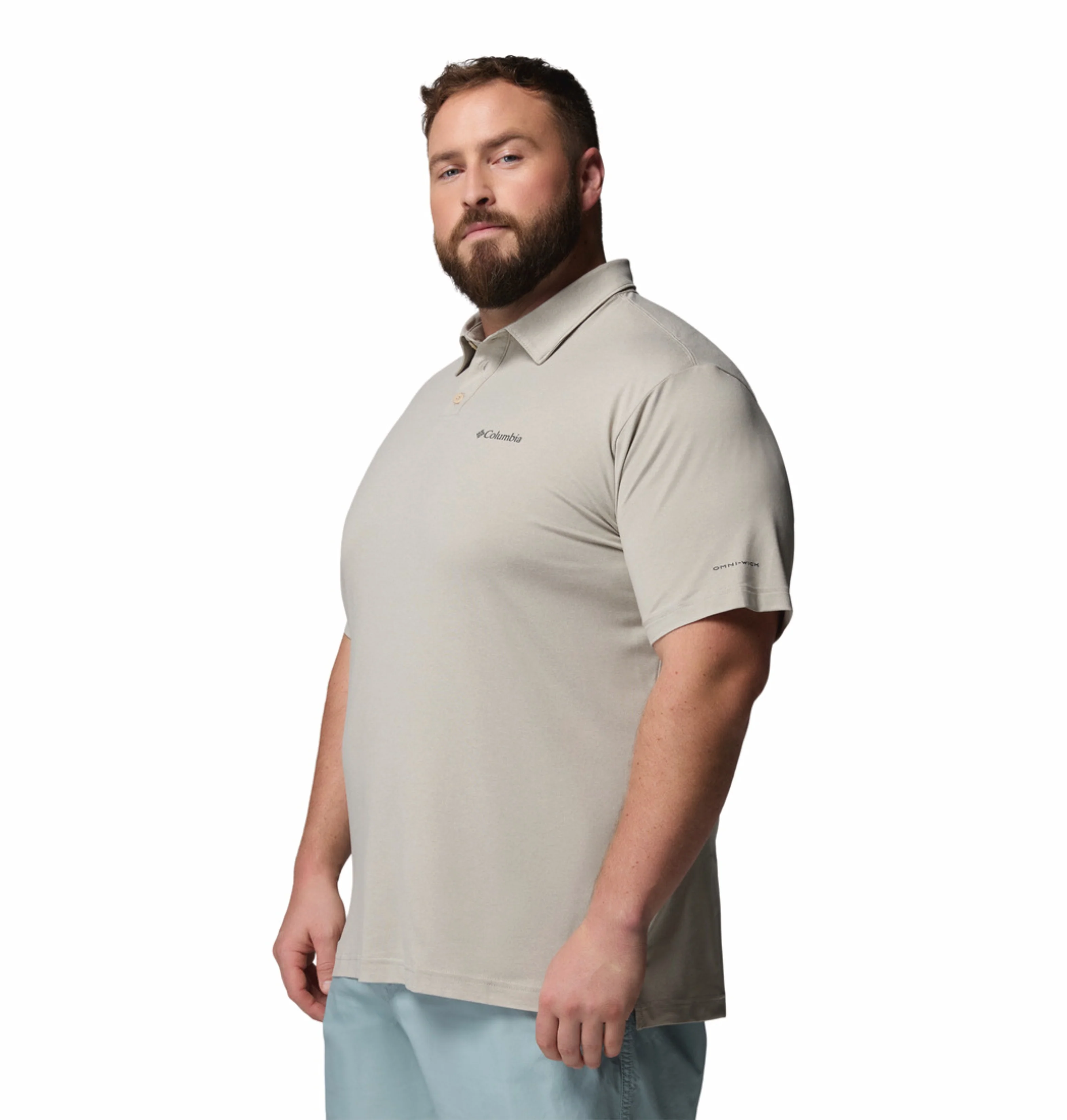 Columbia Men Beige Omni-Shade Parsons Point Polo Tshirt - Image 3