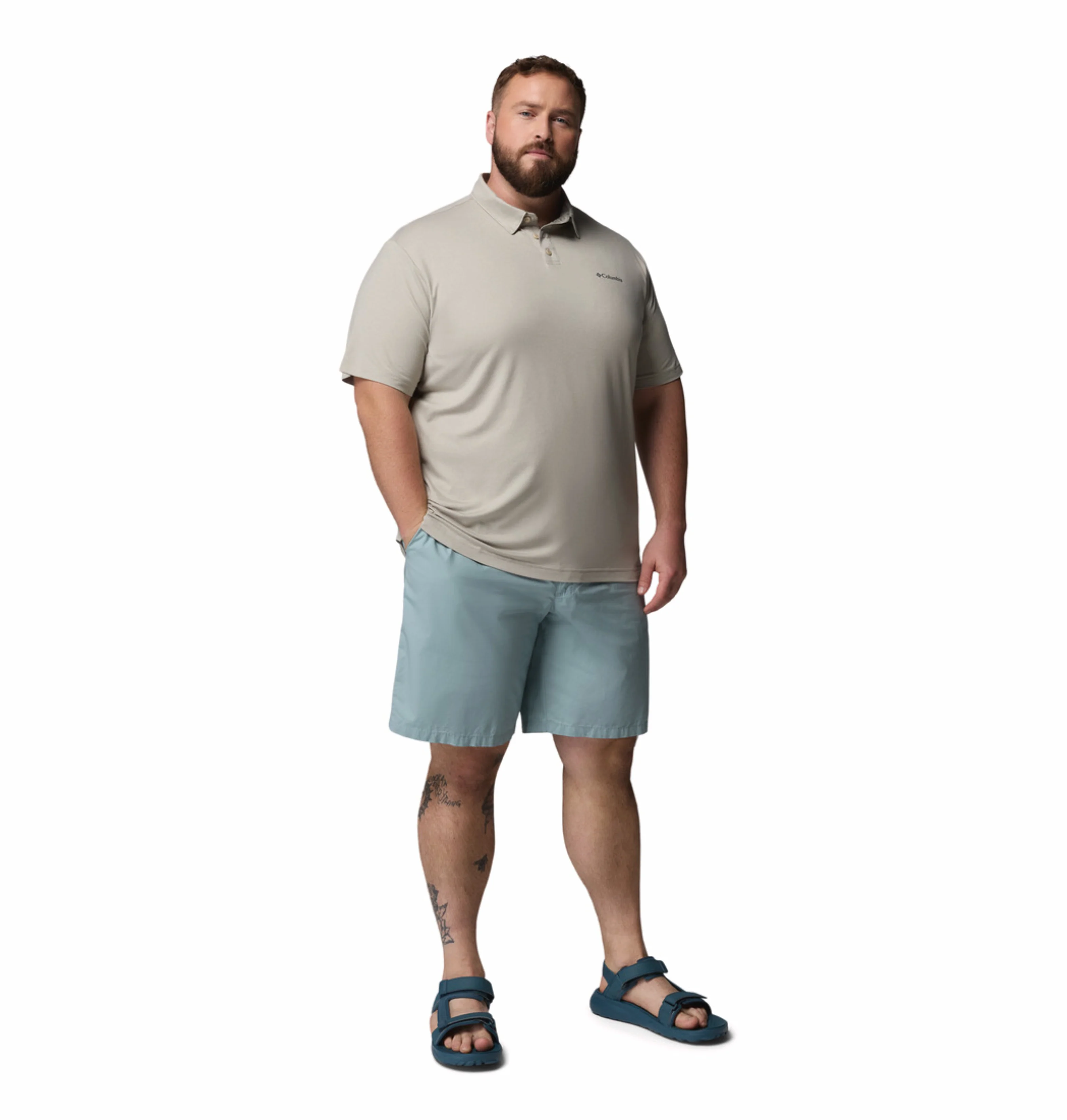 Columbia Men Beige Omni-Shade Parsons Point Polo Tshirt - Image 5