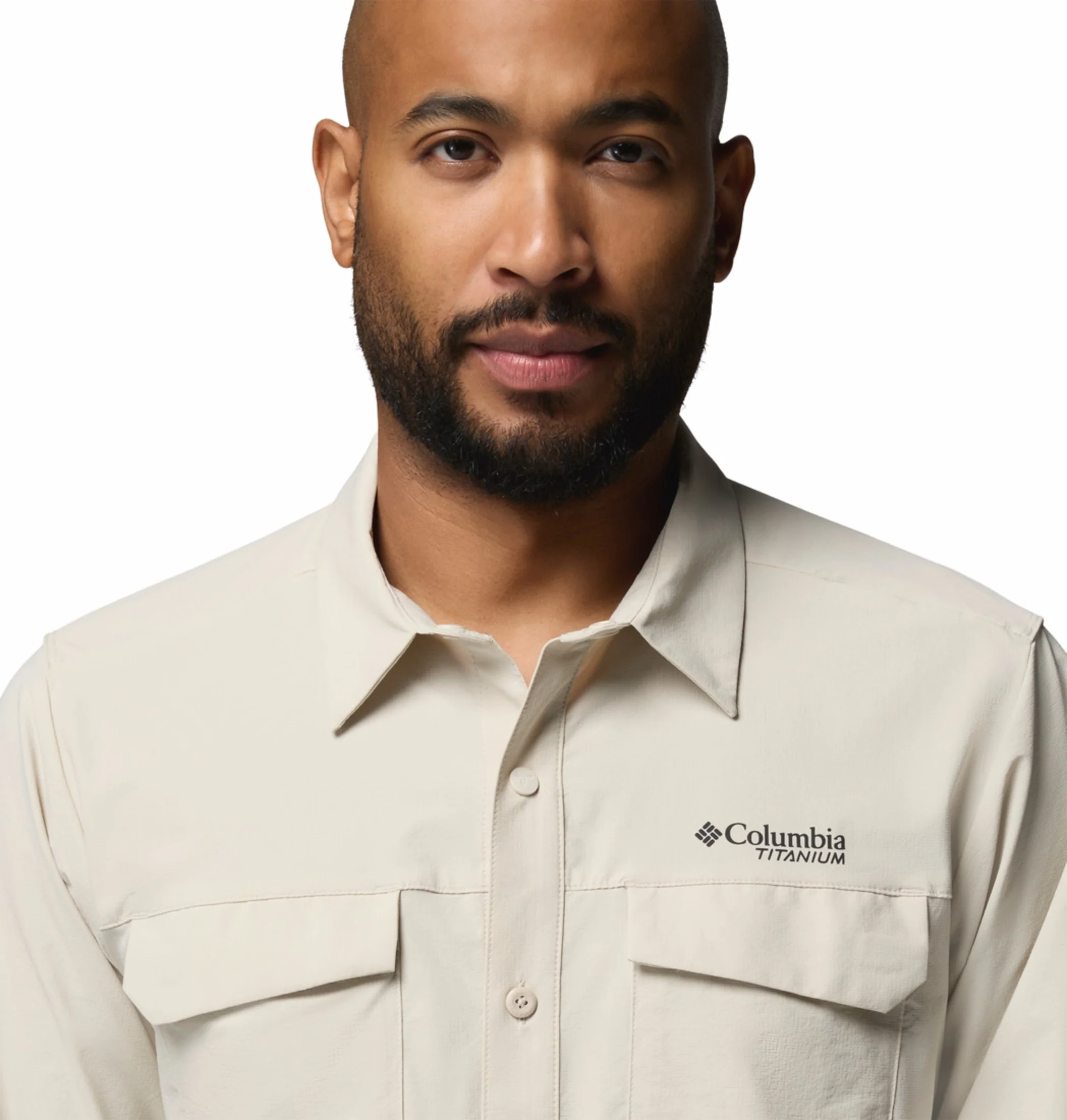Columbia Men Beige Omni-Shade Silver Ridge Elite Long Sleeve Shirt (Plus Size) - Image 7