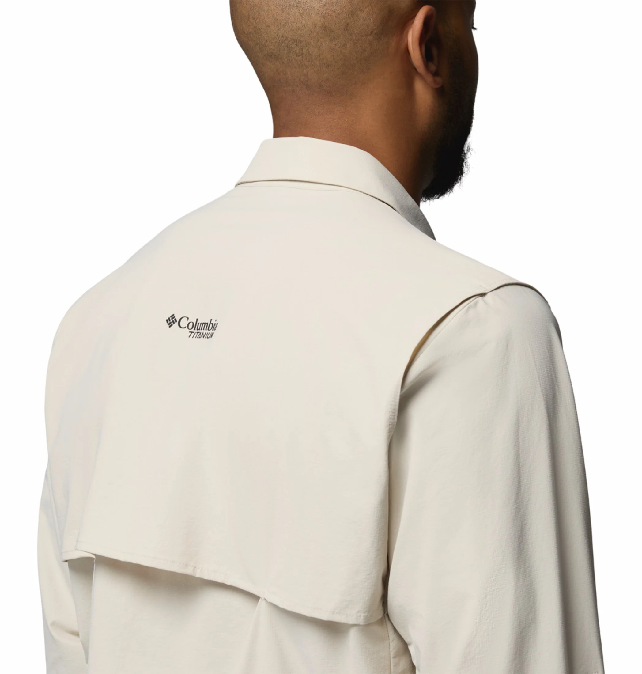 Columbia Men Beige Omni-Shade Silver Ridge Elite Long Sleeve Shirt (Plus Size) - Image 9