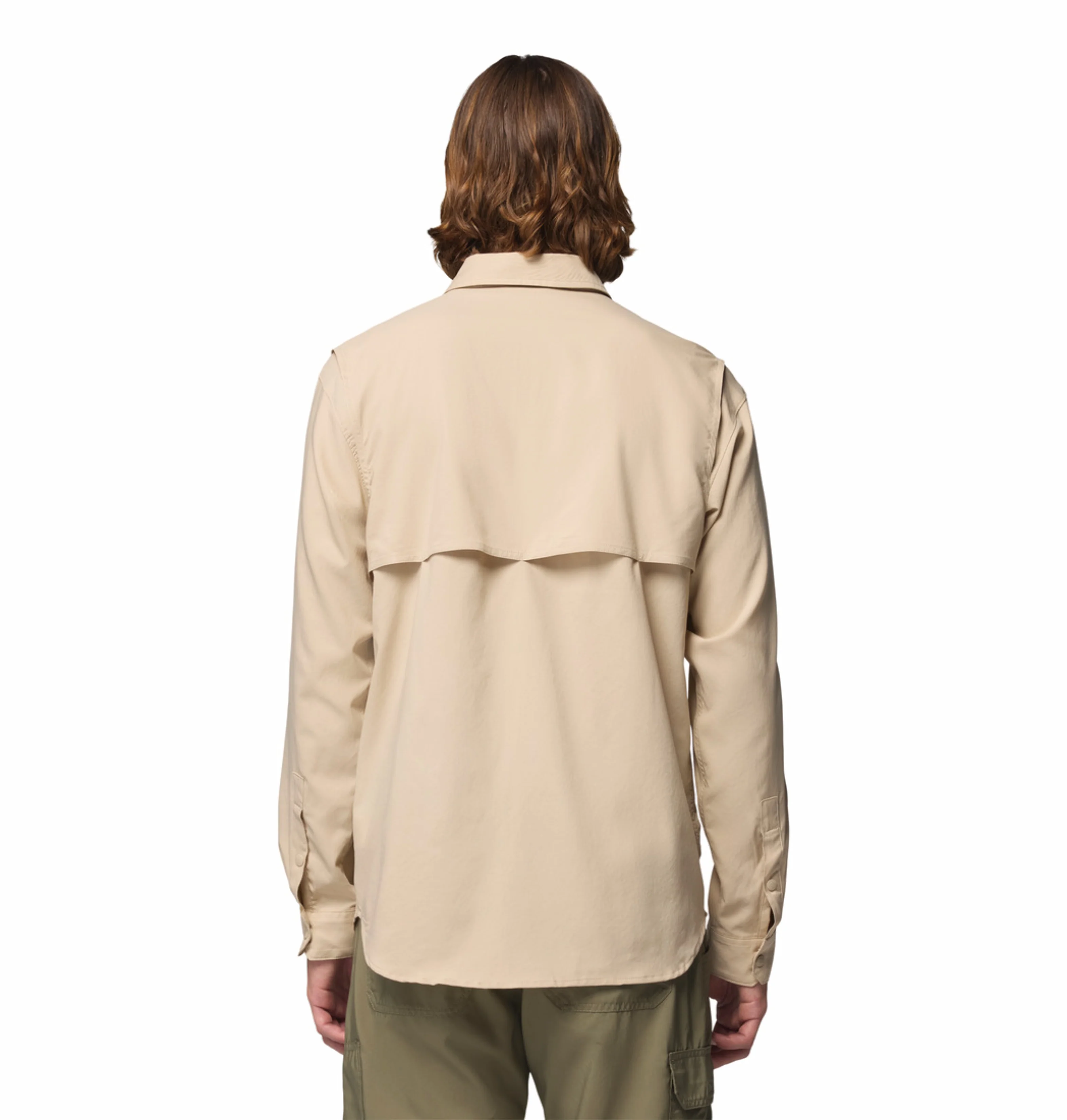 Columbia Men Beige Omni-Shade Silver Ridge Utility II Long Sleeve Shirt - Image 4