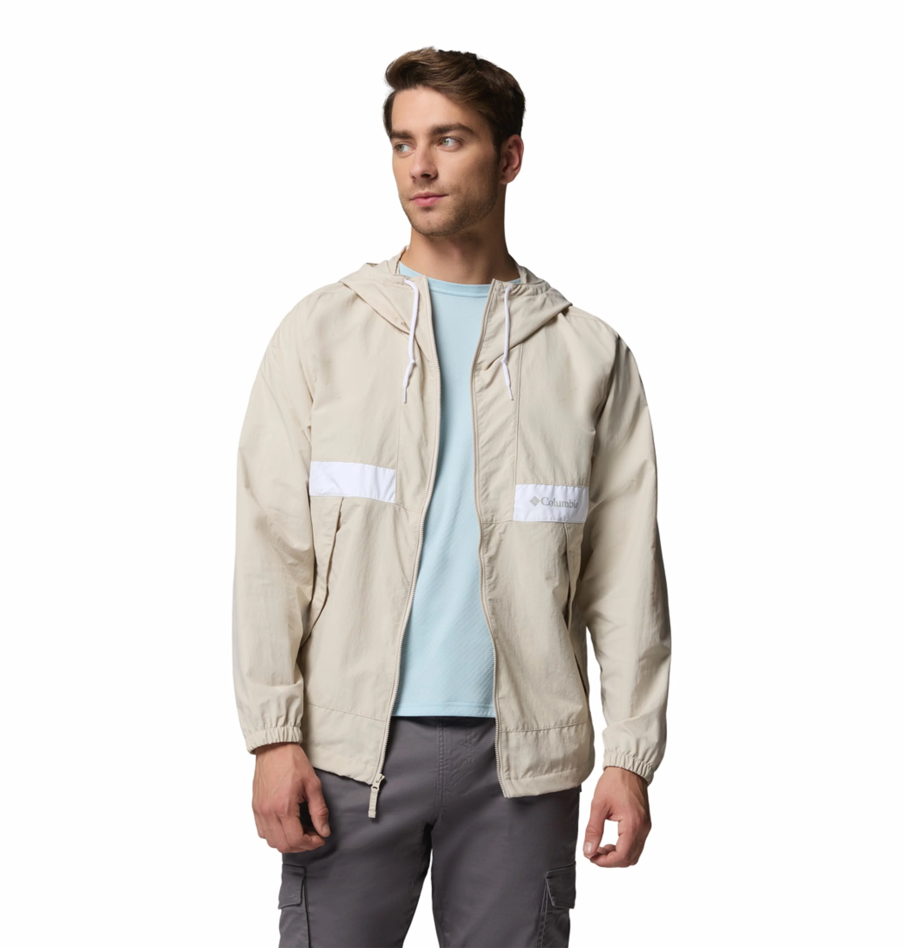Columbia Men Beige Omni-Shade Spire Valley Windbreaker - Image 7