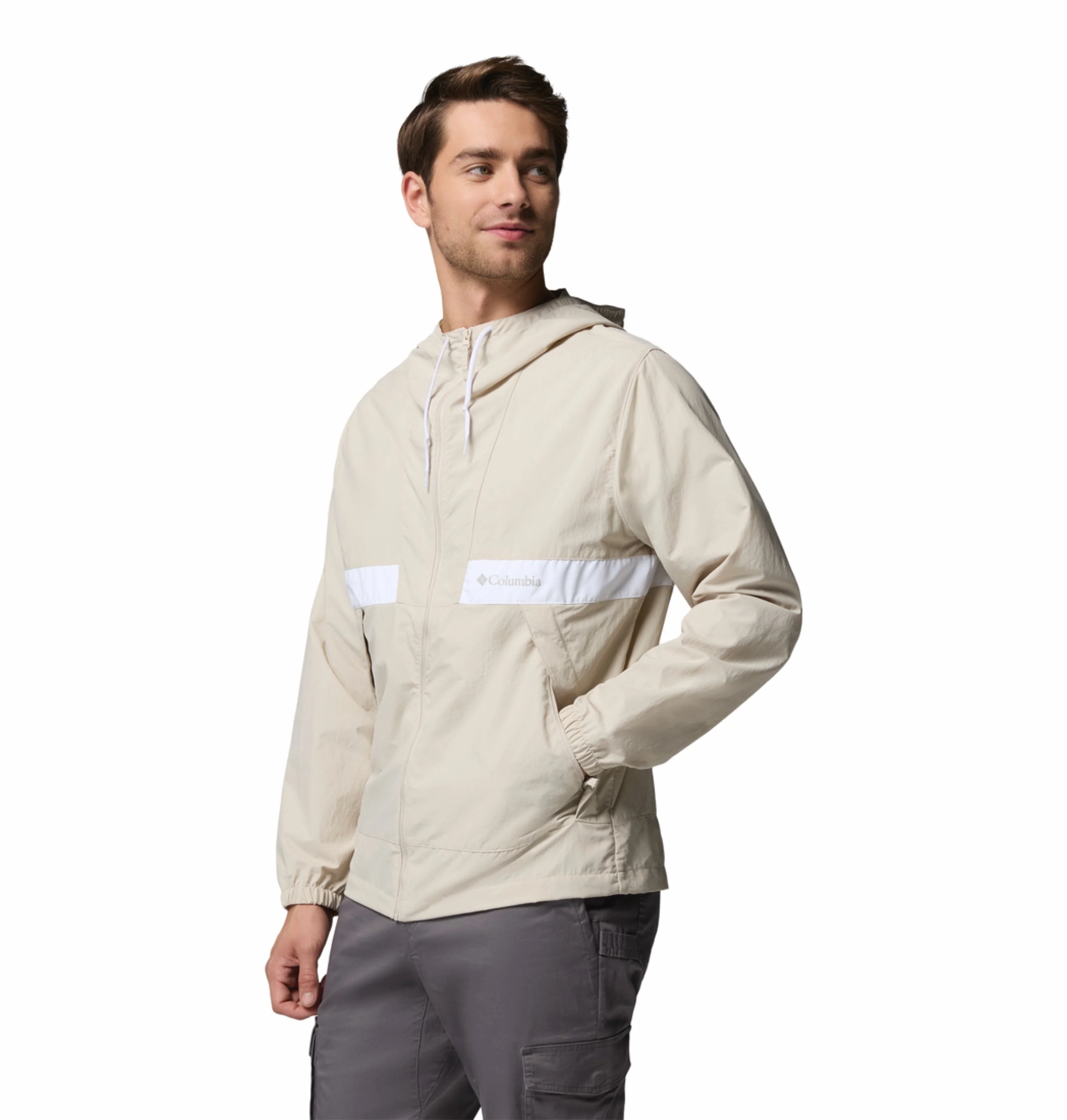 Columbia Men Beige Omni-Shade Spire Valley Windbreaker - Image 9