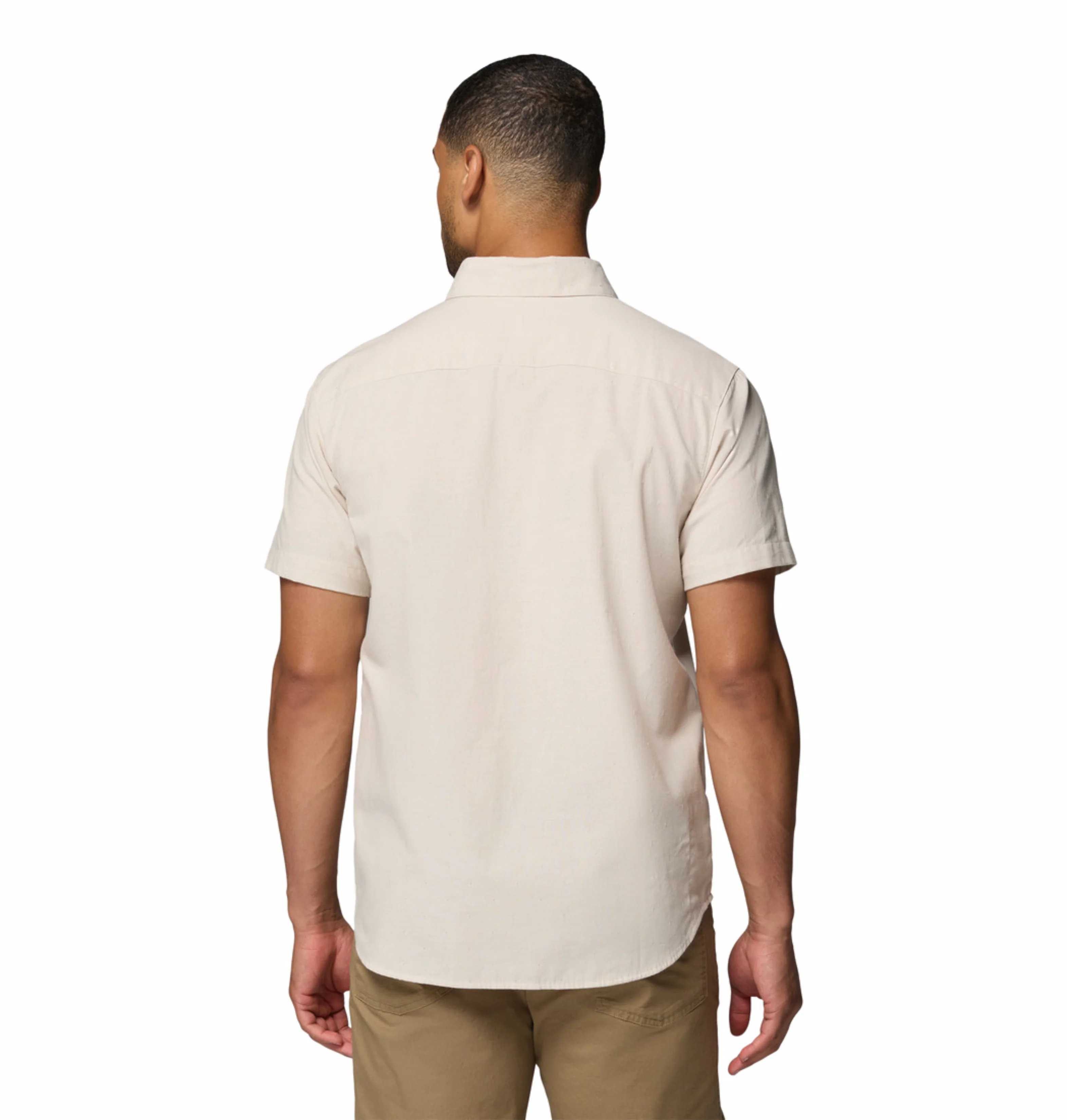 Columbia Men Beige Omni-Wick Rapid Rivers Novelty Short Sleeve Shirt - Image 4
