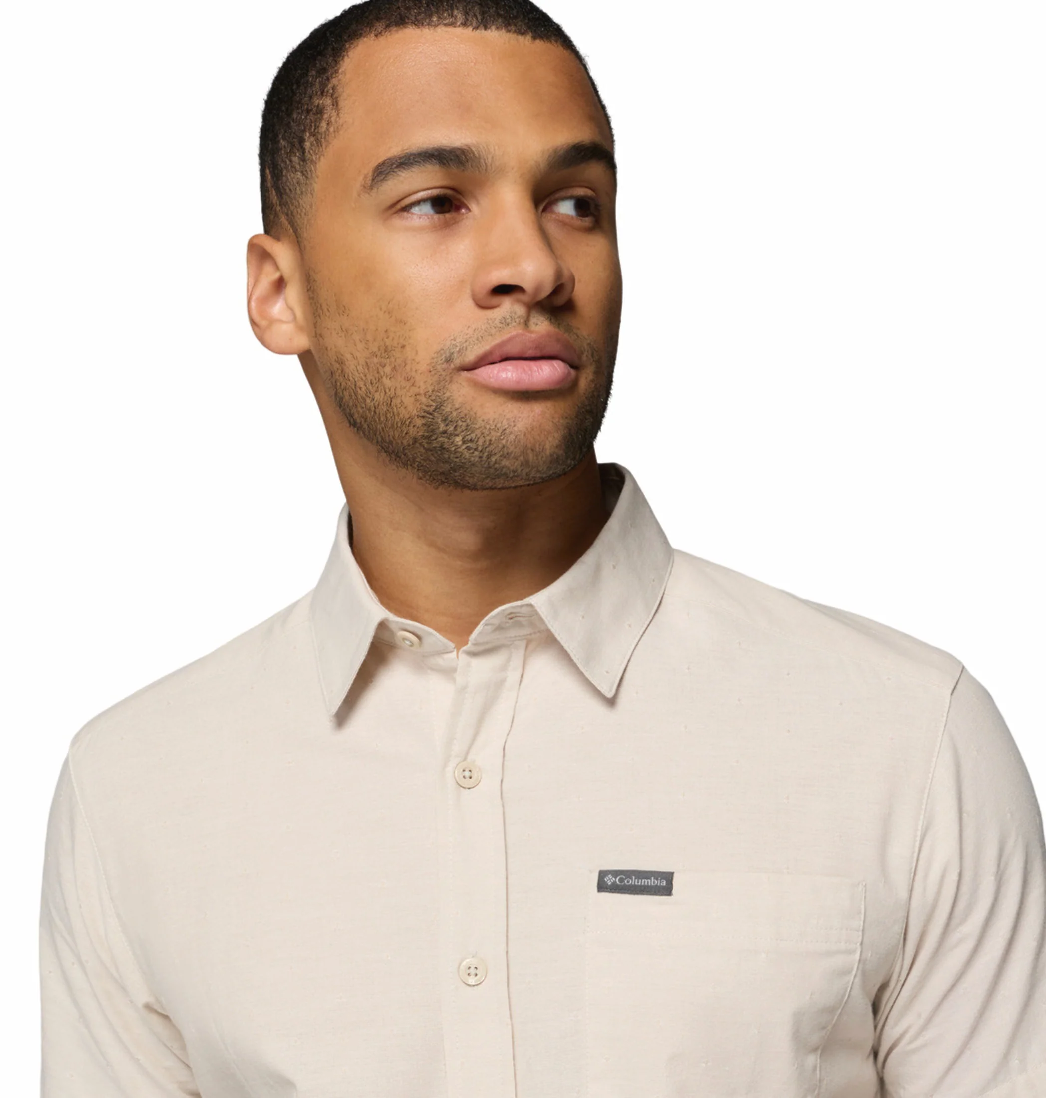 Columbia Men Beige Omni-Wick Rapid Rivers Novelty Short Sleeve Shirt - Image 7