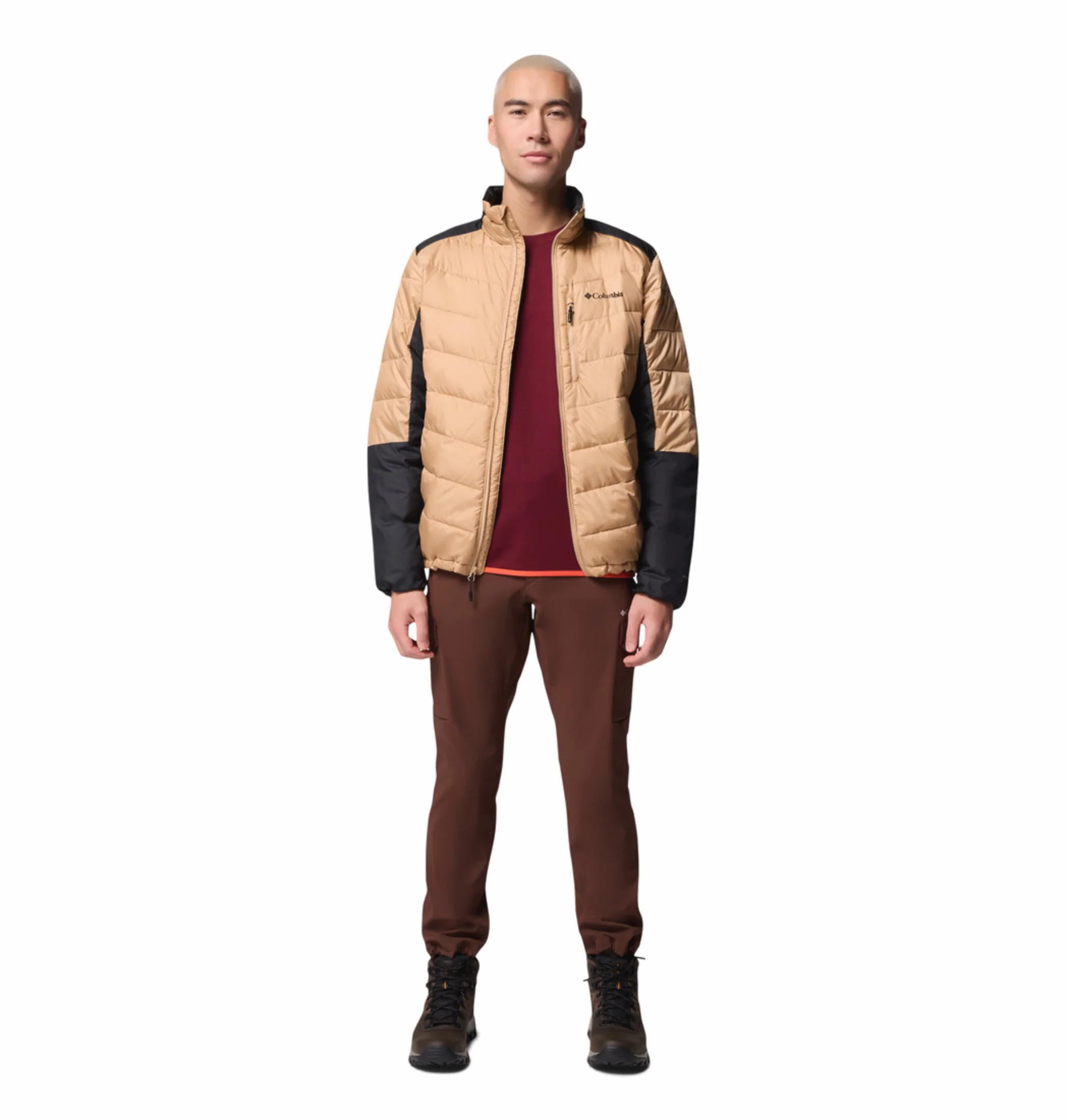 Columbia Men Beige OmniHeat Infinity Labyrinth Loop II Down Jacket - Image 6