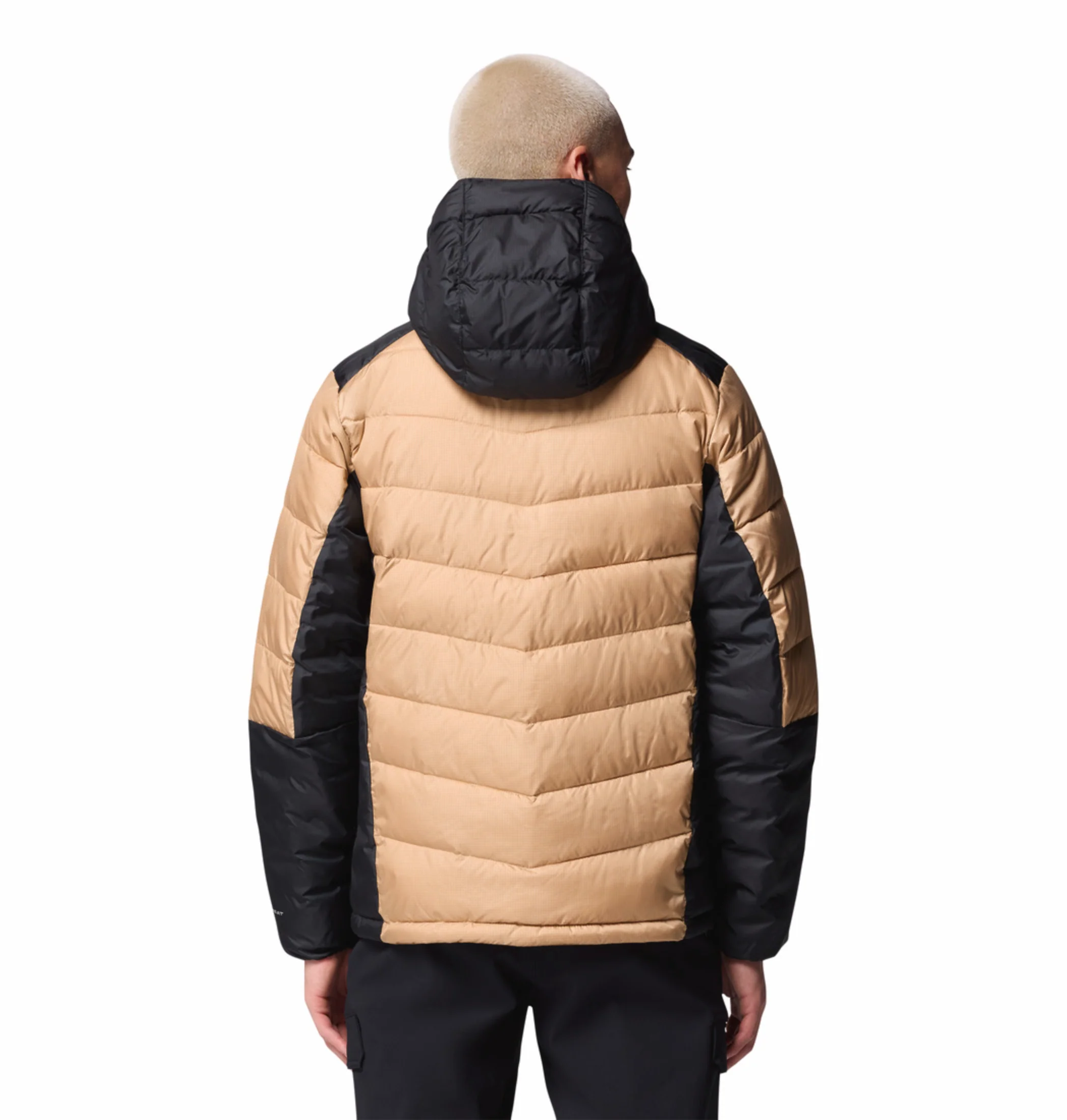 Columbia Men Beige OmniHeat Infinity Labyrinth Loop II Hooded Down Jacket - Image 4