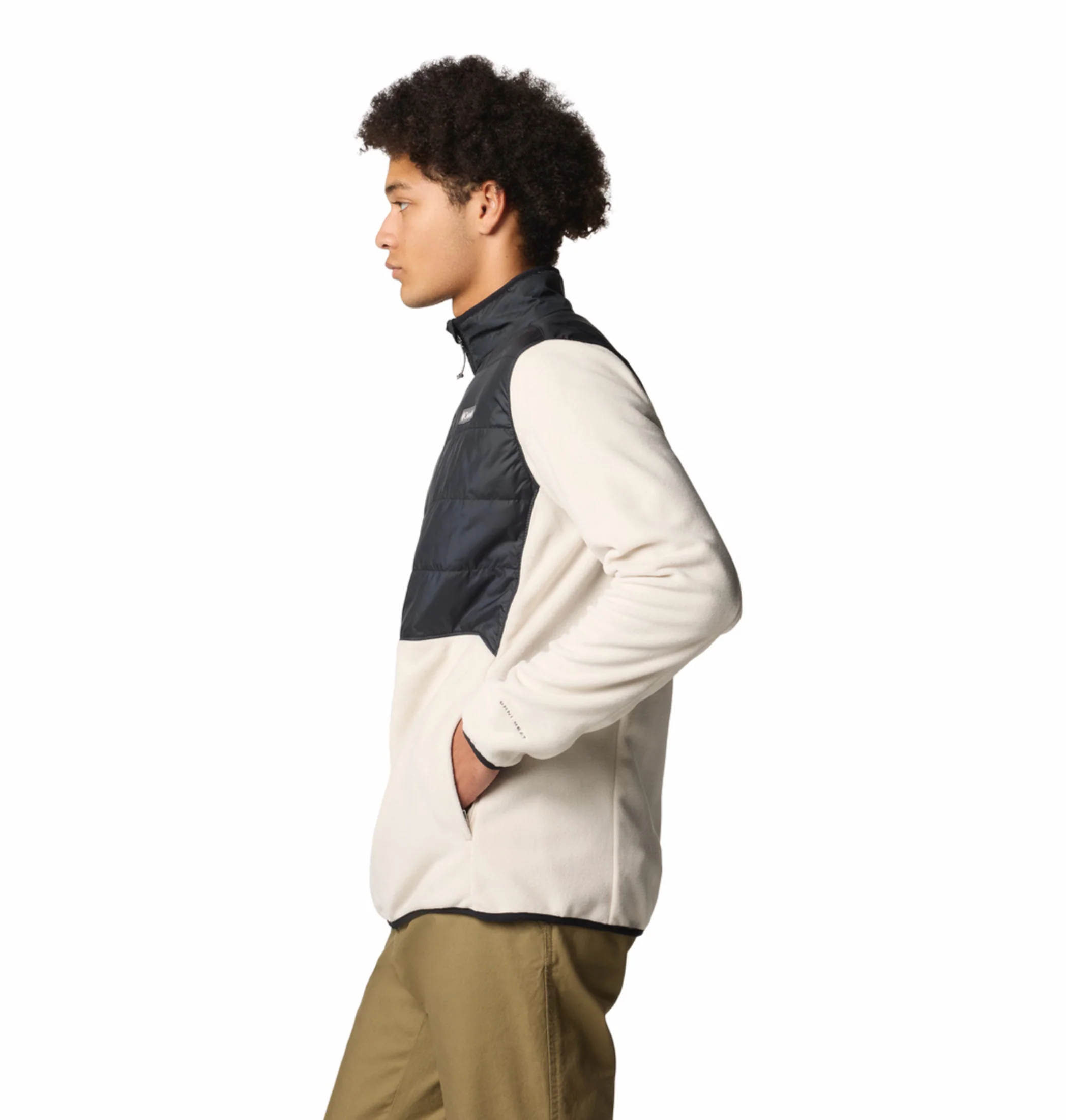 Columbia Men Beige OmniHeat Reflective Basin Butte II Fleece Jacket - Image 5