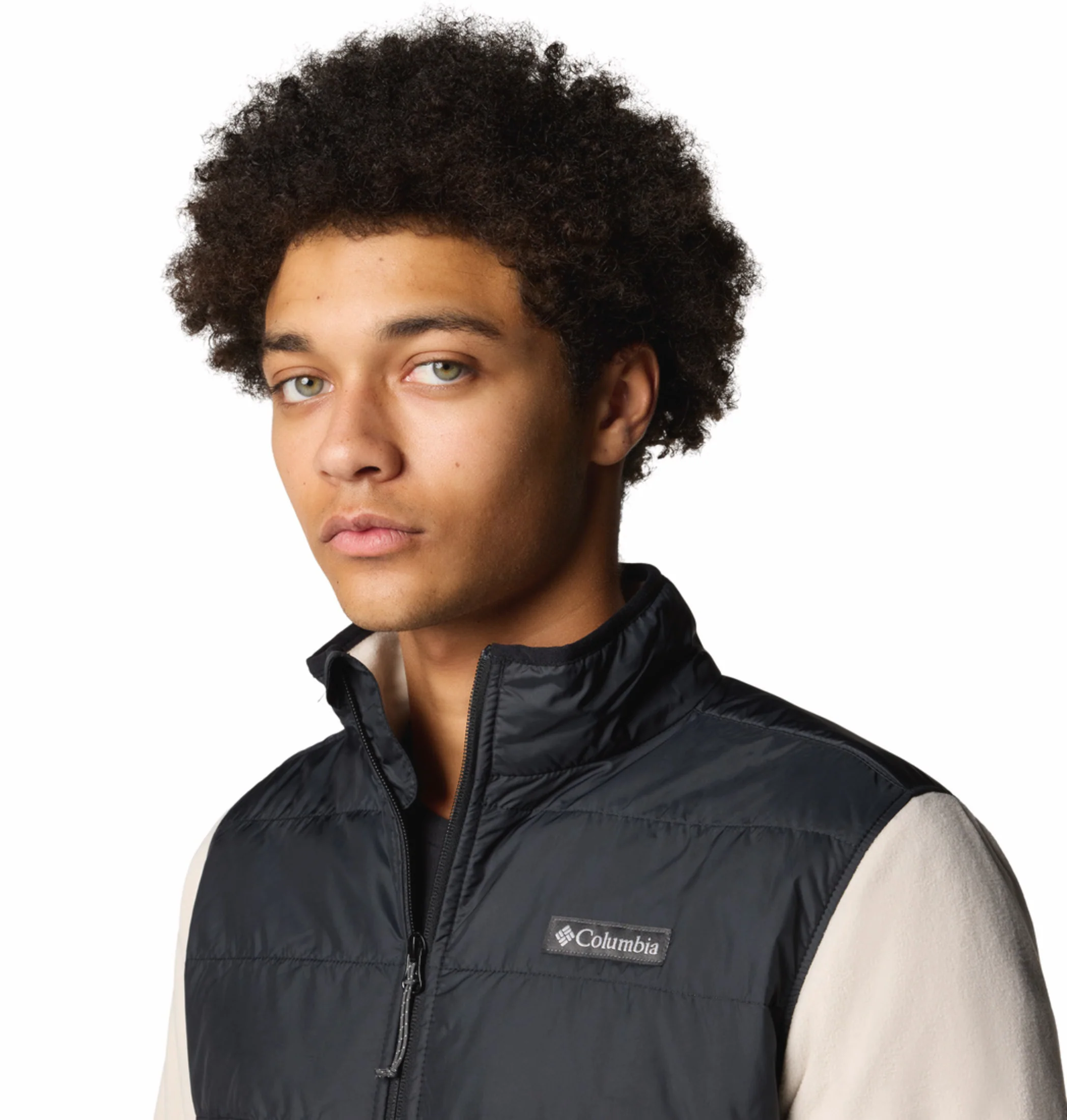 Columbia Men Beige OmniHeat Reflective Basin Butte II Fleece Jacket - Image 8