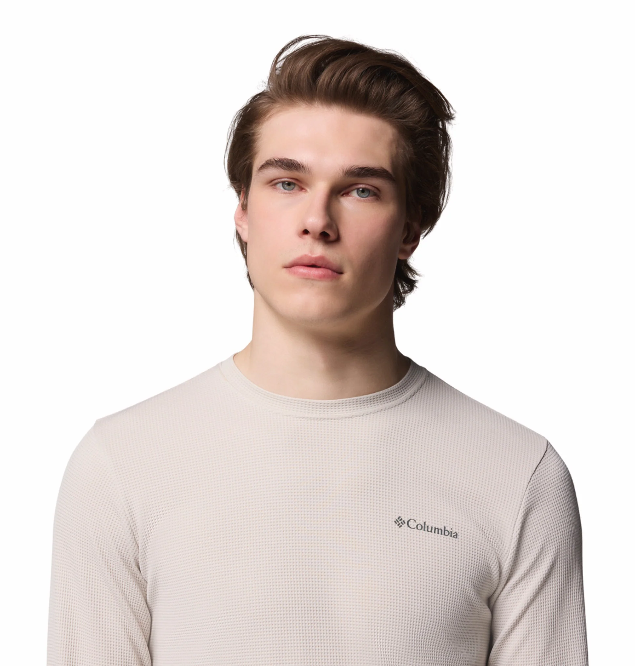 Columbia Men Beige OmniShade UPF 50 Tech Trail Utility Sweatshirt - Image 7