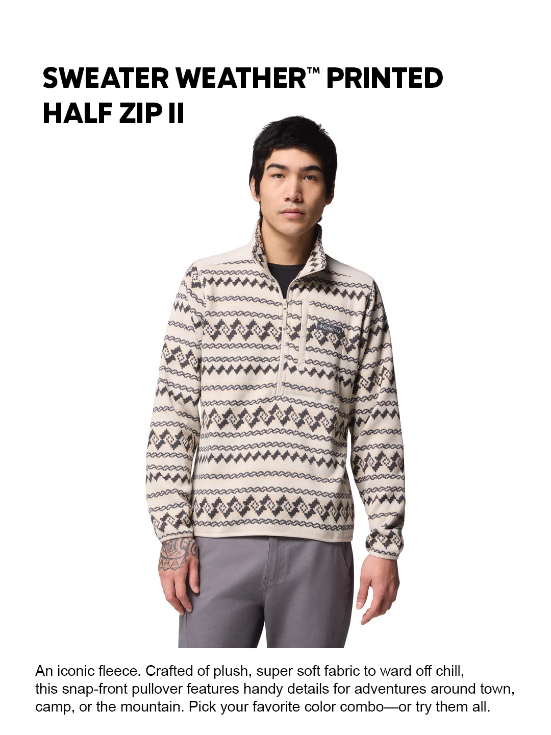Columbia Men Beige Sweater Weather Pullover - Image 2